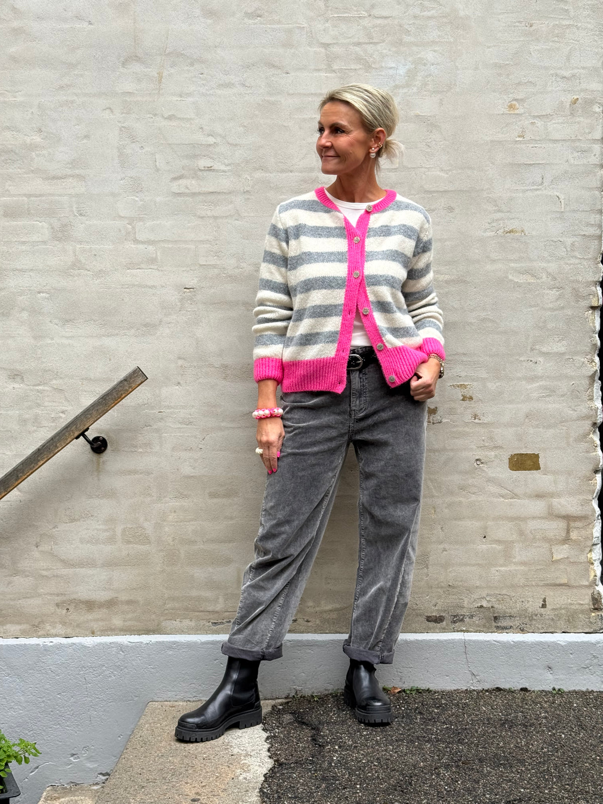 Moffe Corduroy Pants - Grå