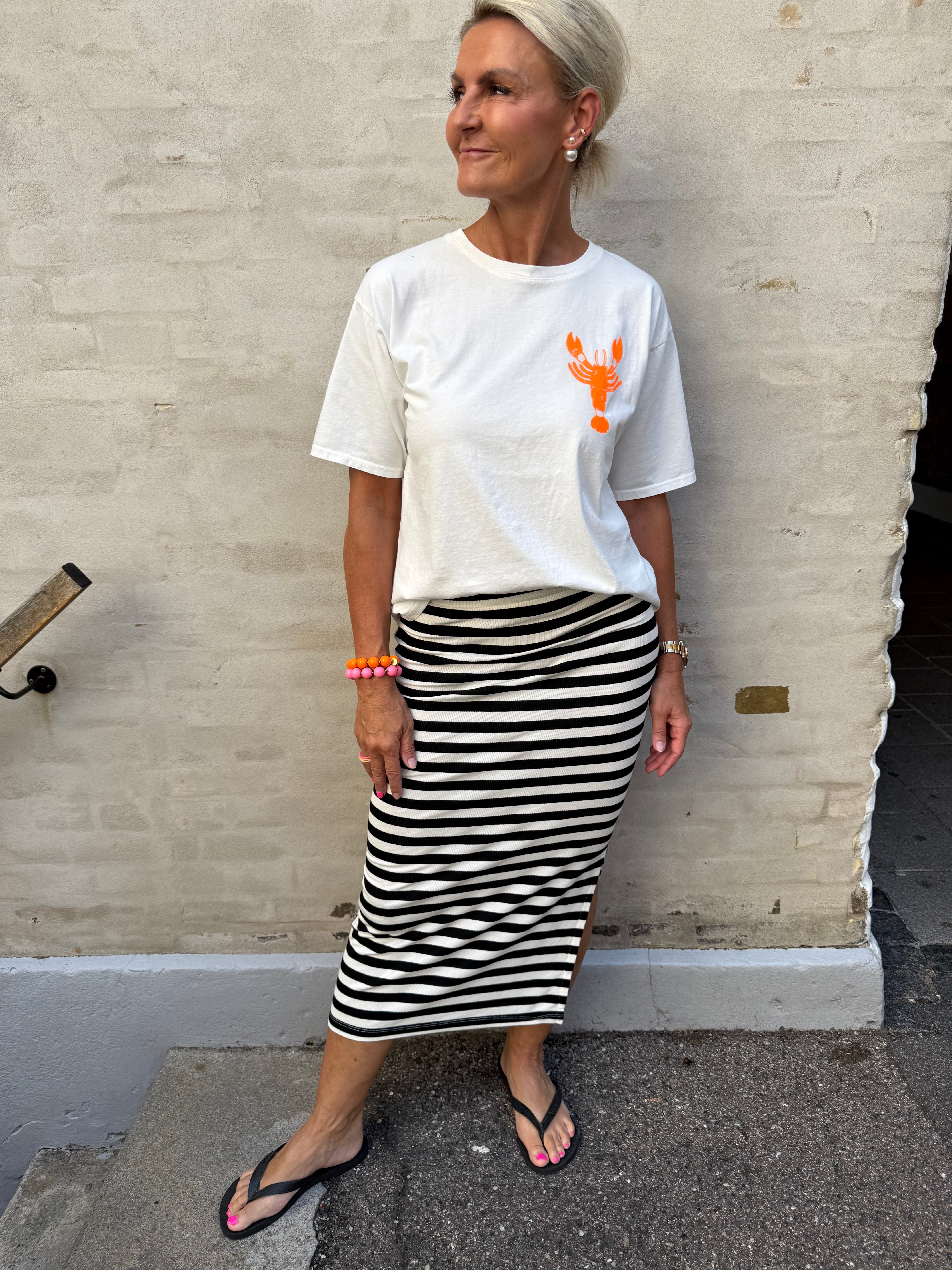 Lobster T-Shirt - Off White/Orange