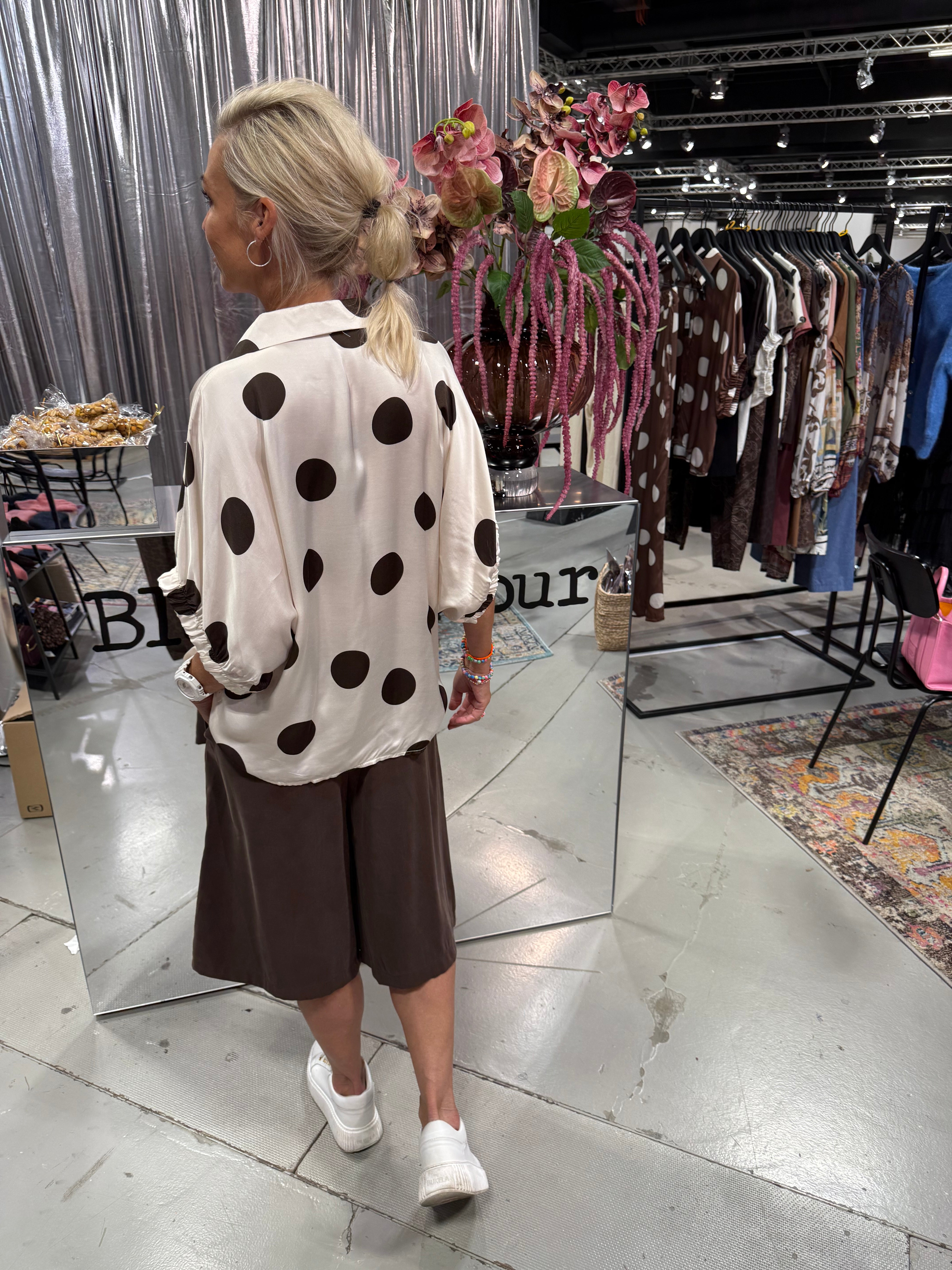 MABEL shirt blouse - Off White Dot