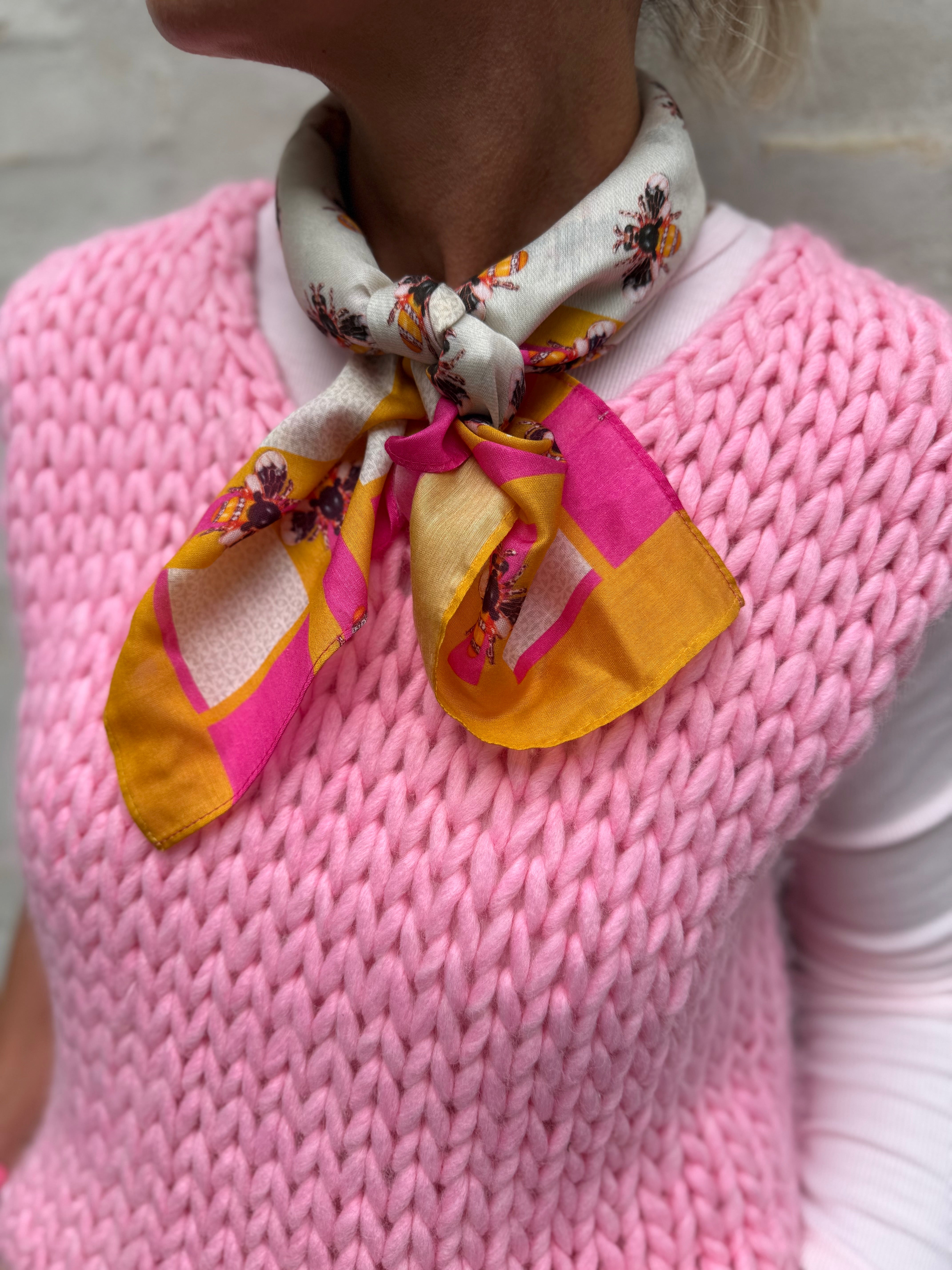 Bee You Scarf - Yellow Pink