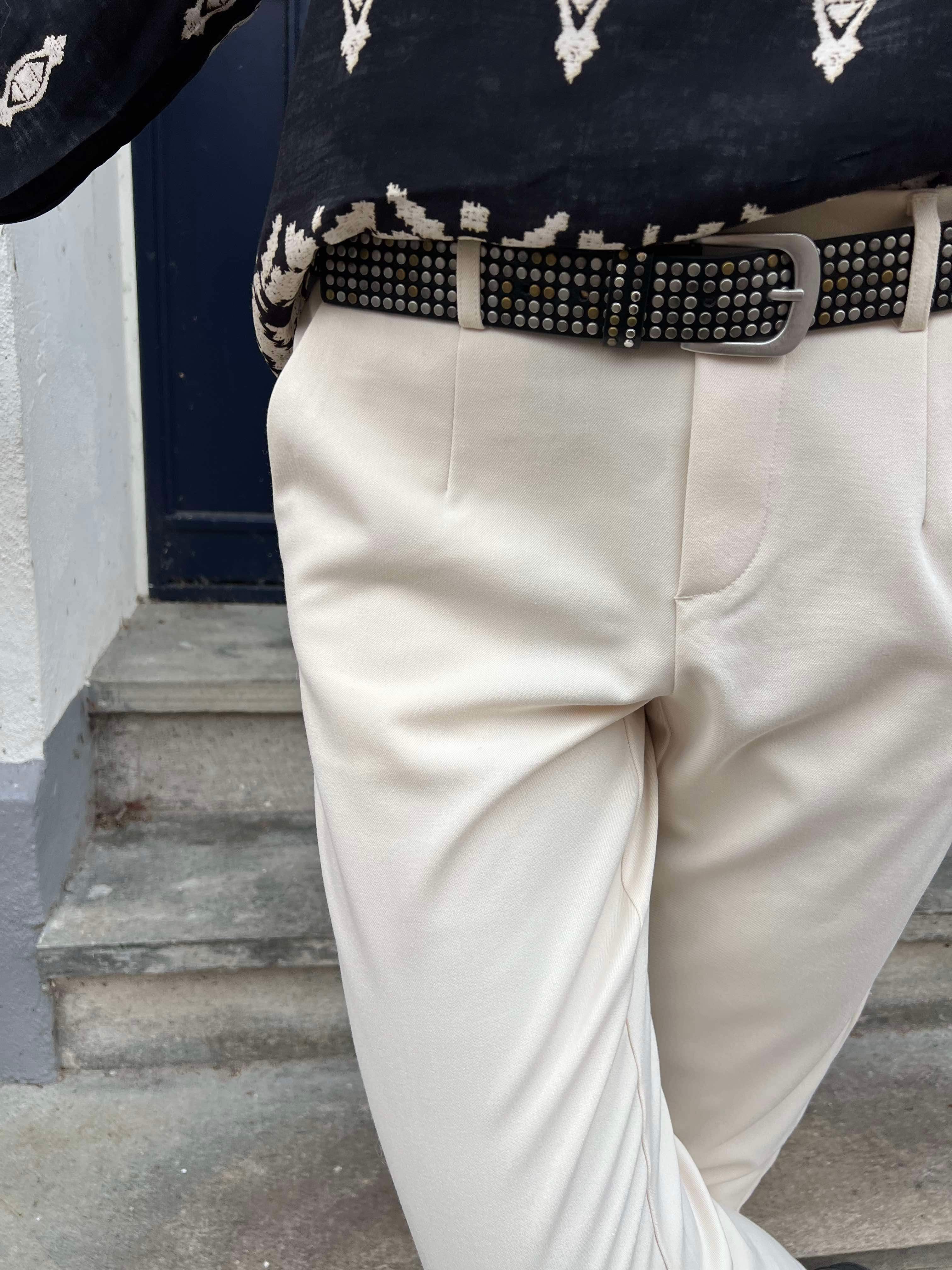 Lisa slim pant - Sandshell