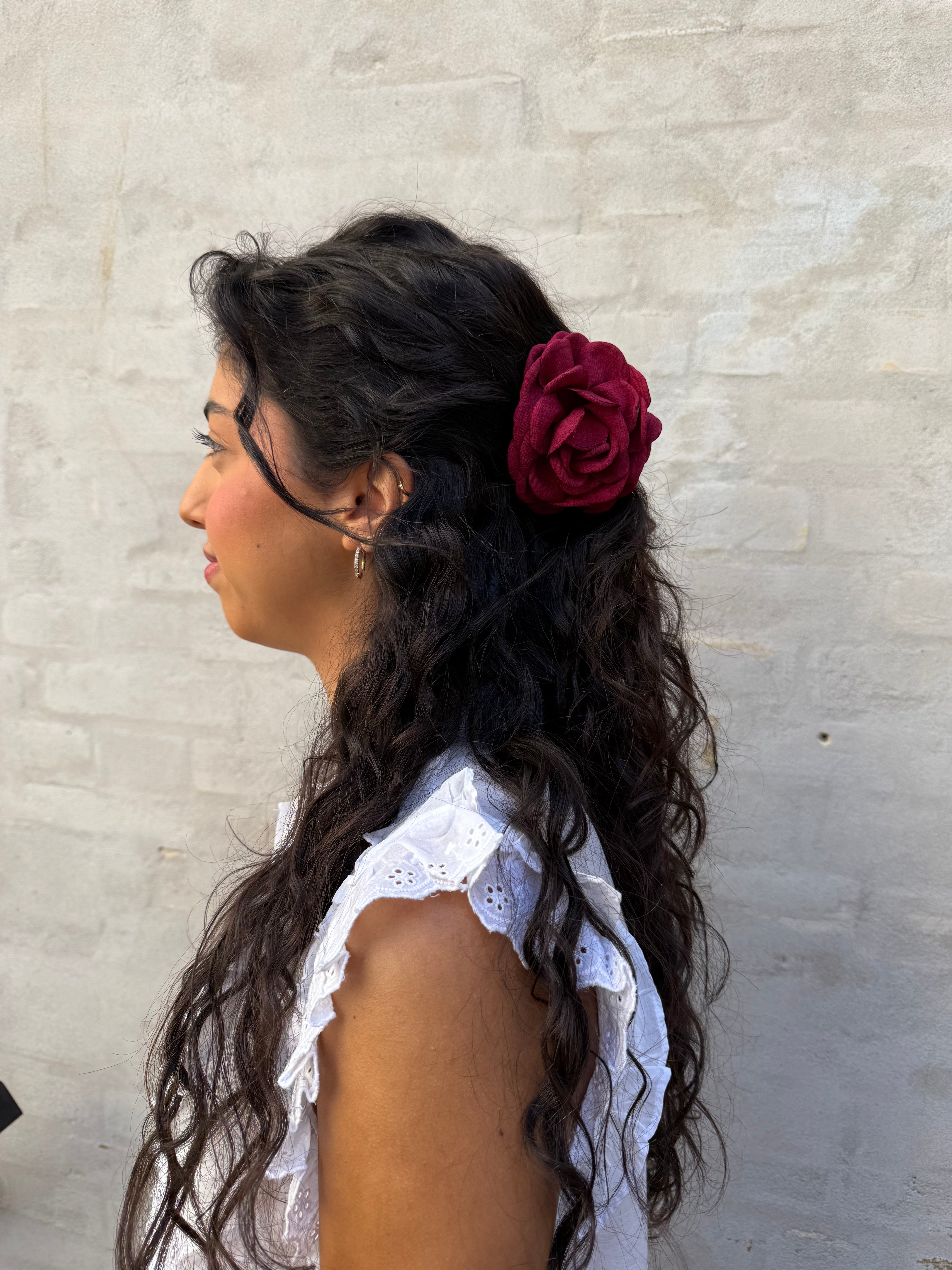 Hana Rose Hårklemme - wine red
