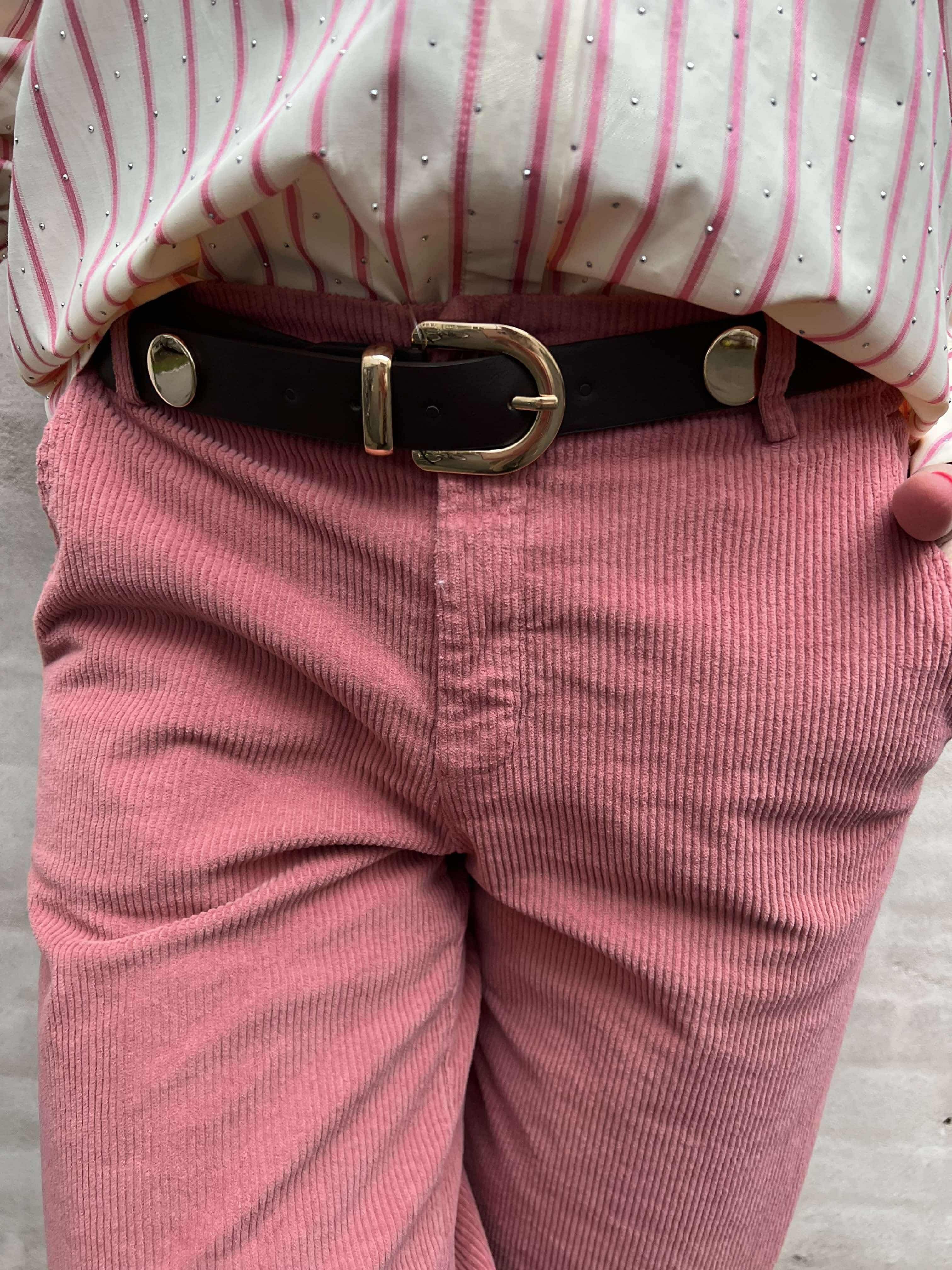 Cora corduroy box pant dust rose