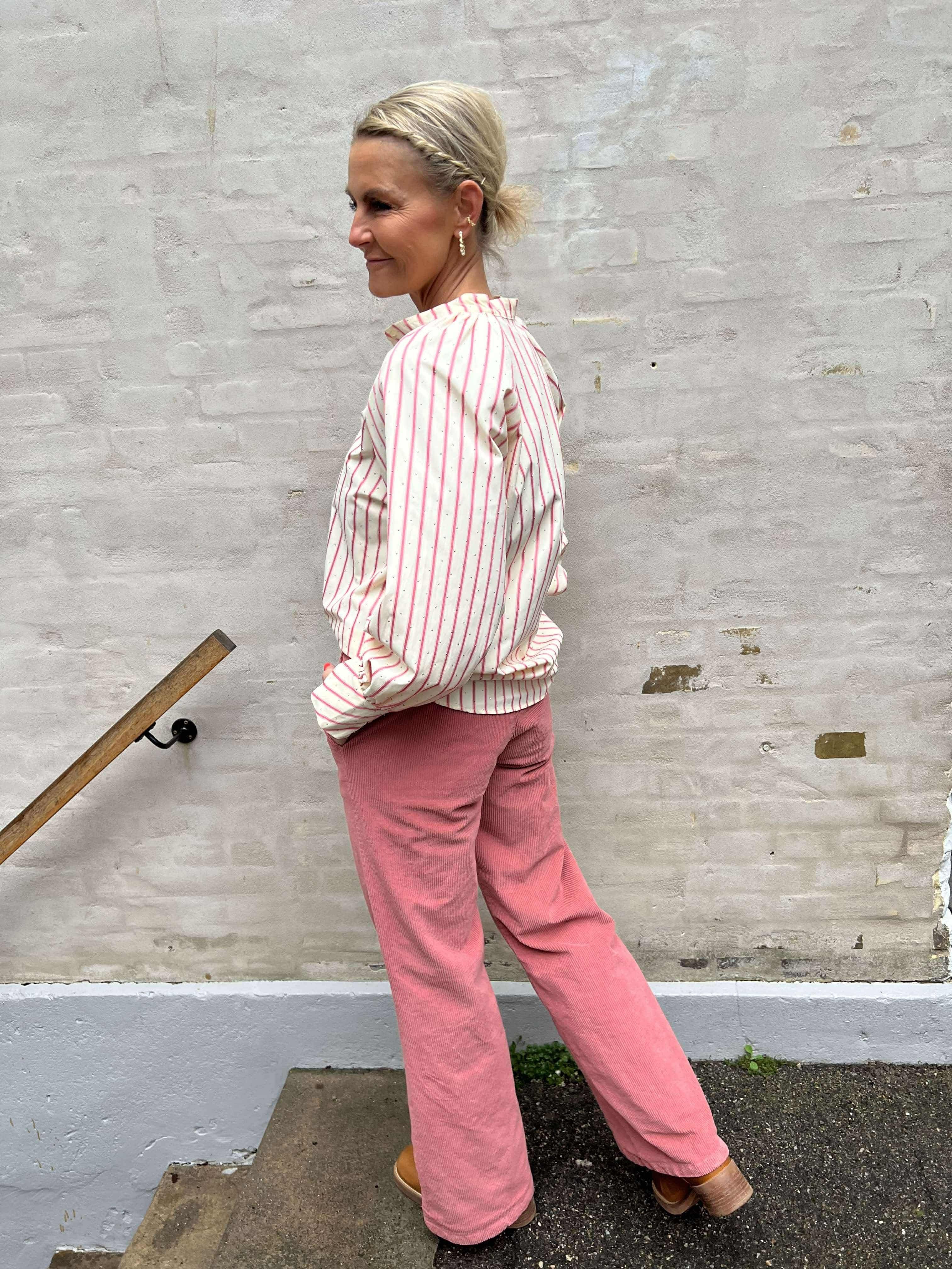 Cora corduroy box pant dust rose