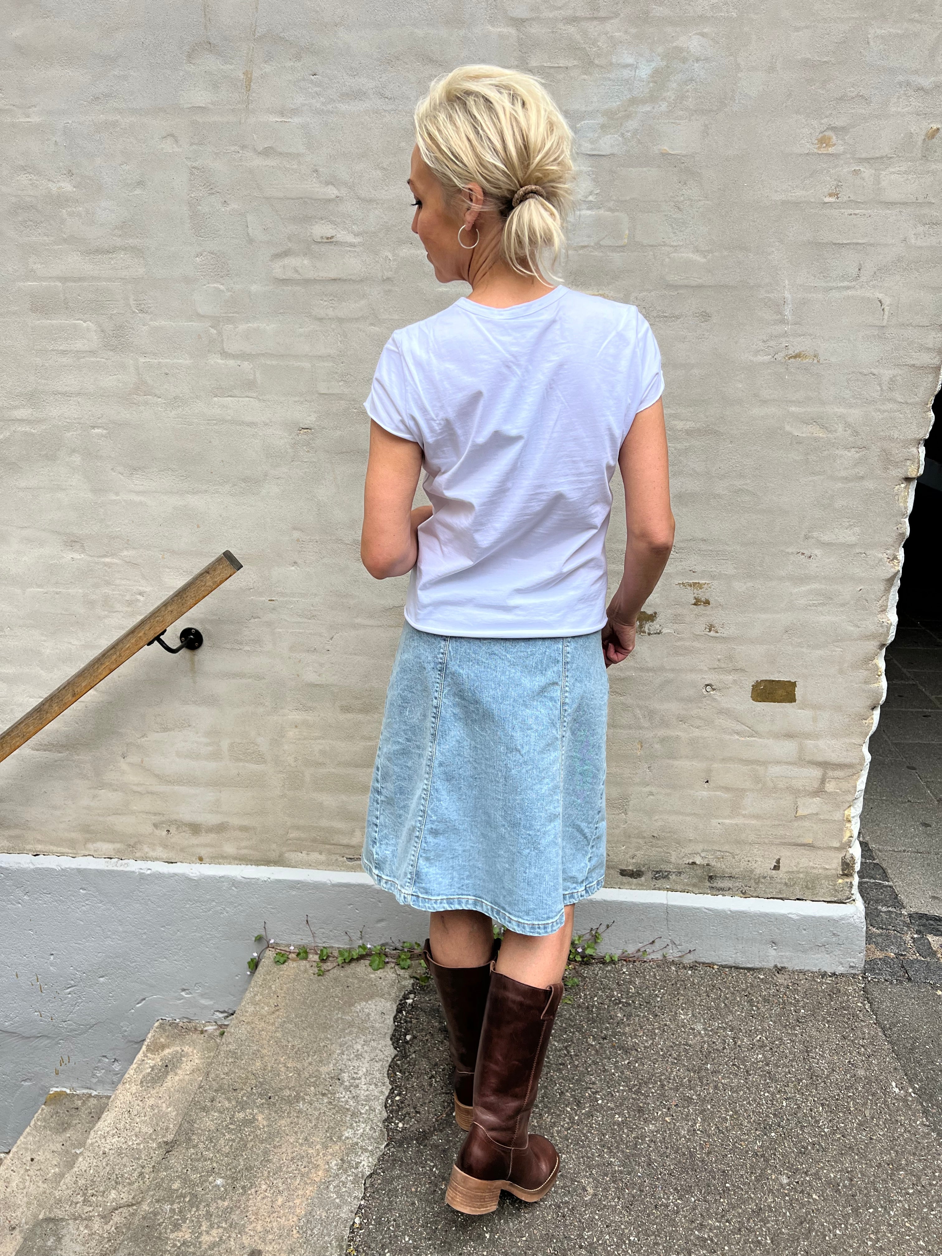 Russel short wrap skirt denim