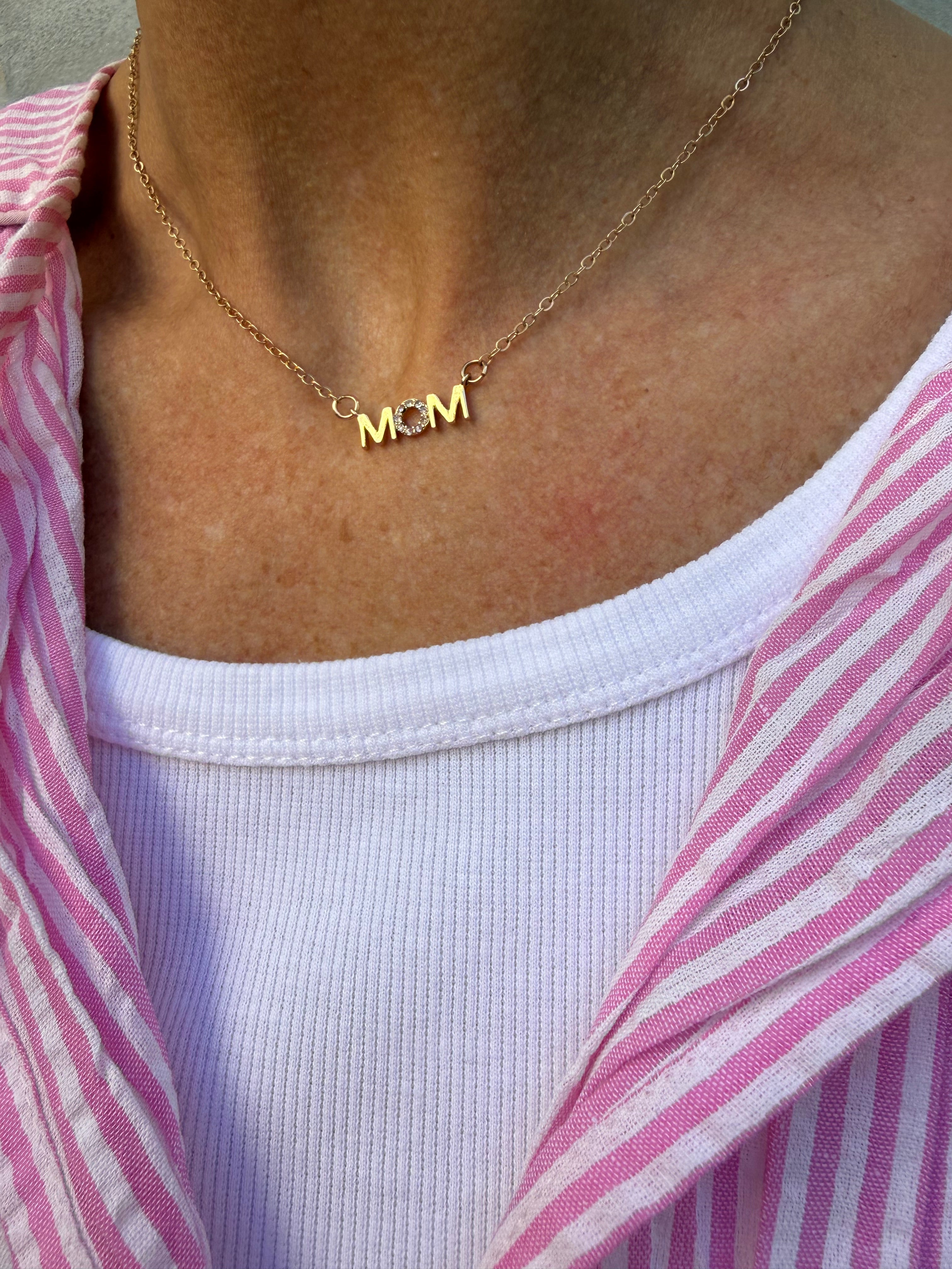Mom Necklace - Gold