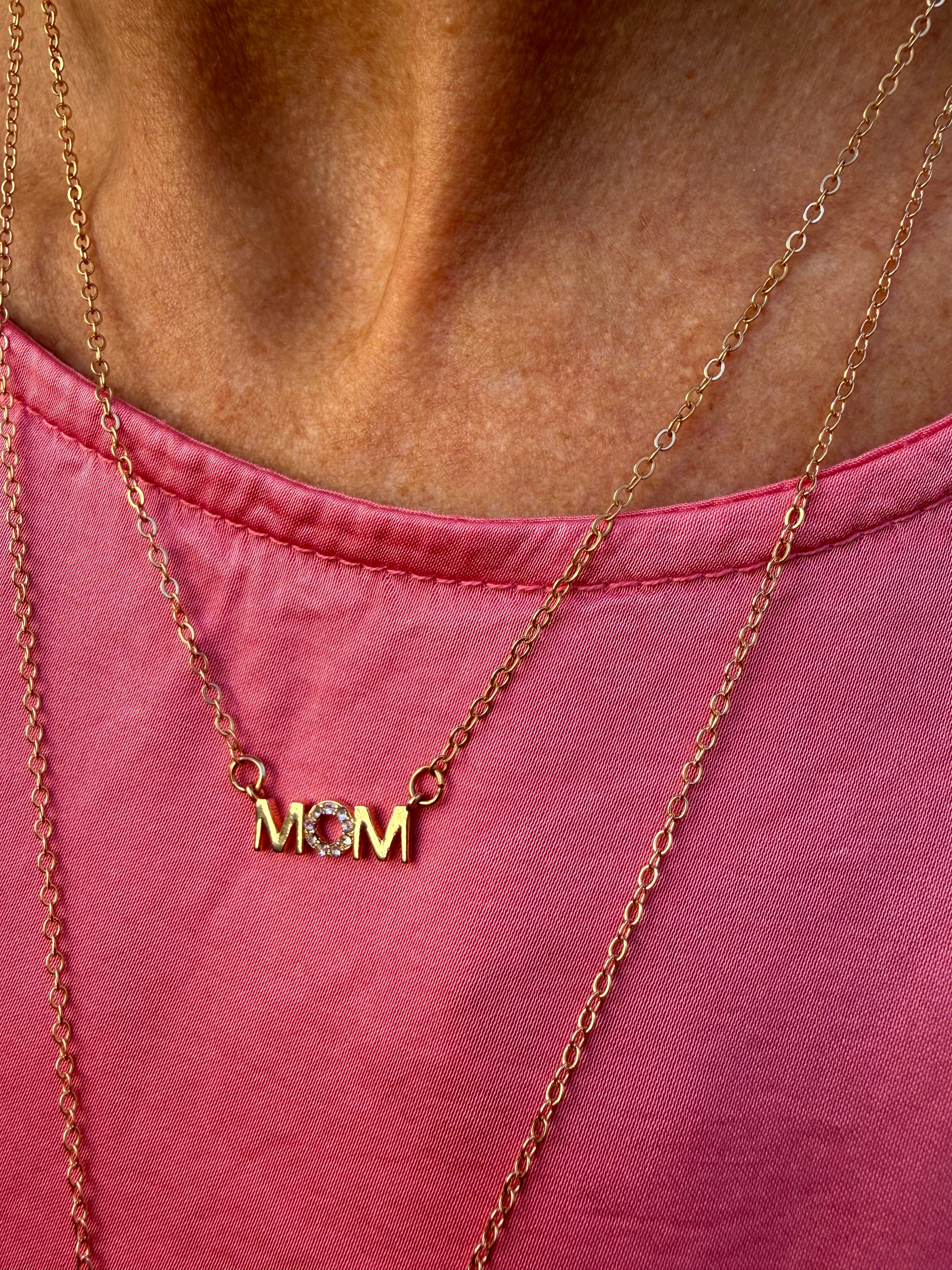 Mom Necklace - Gold
