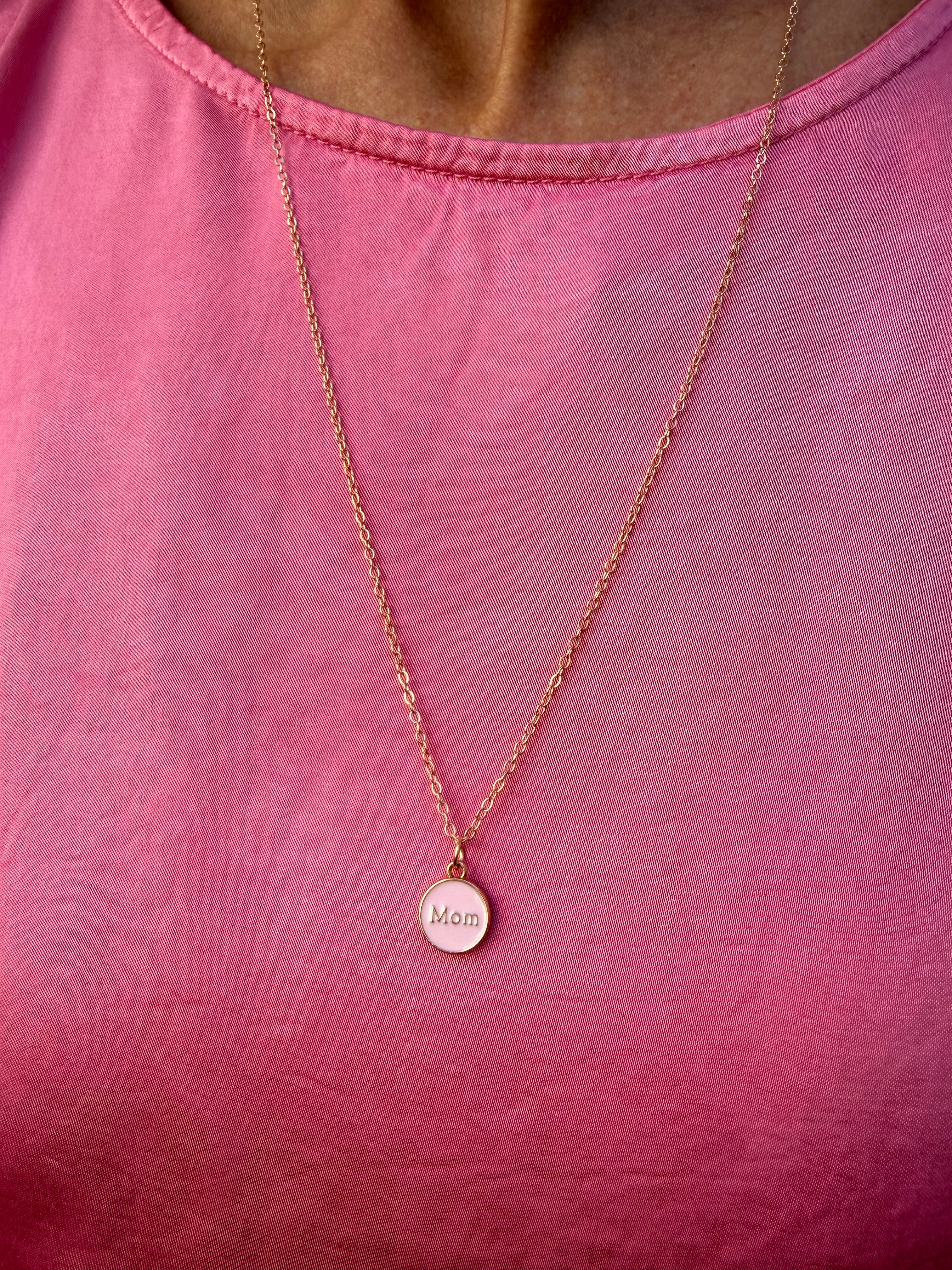 Mom Necklace - Gold Rose