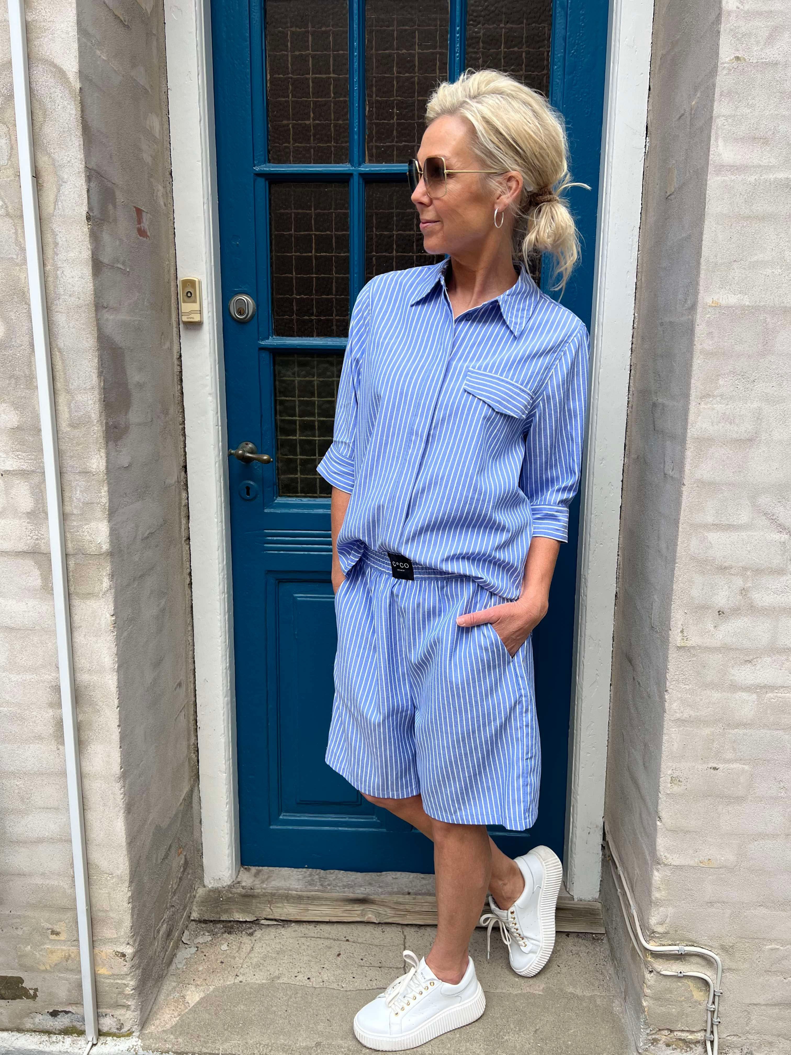 Tea Stripe Shirt Blue