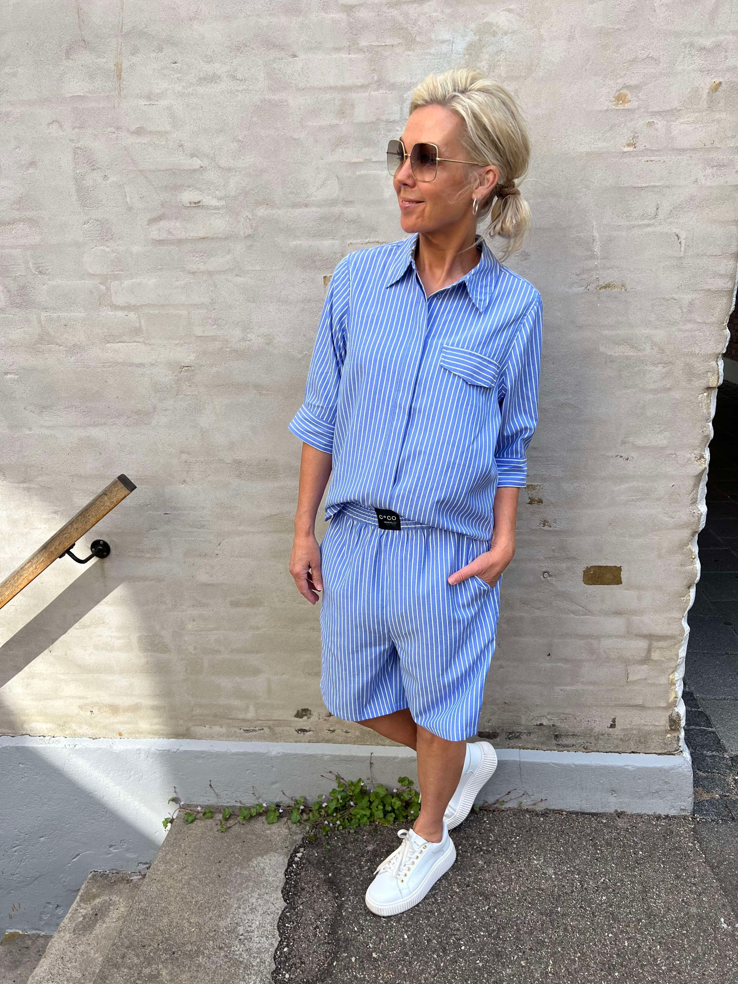 Tea Stripe Shirt Blue