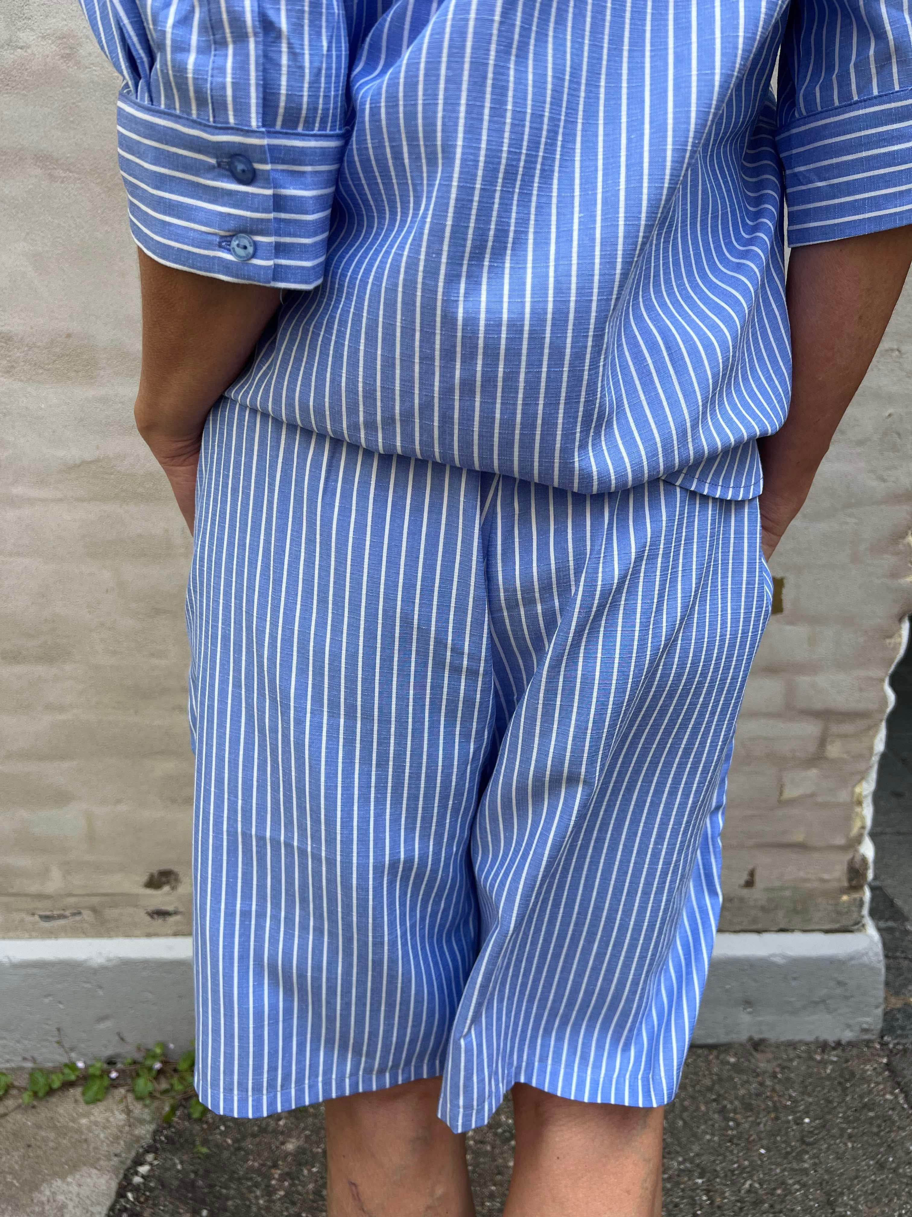 Tea Stripe Shorts Blue