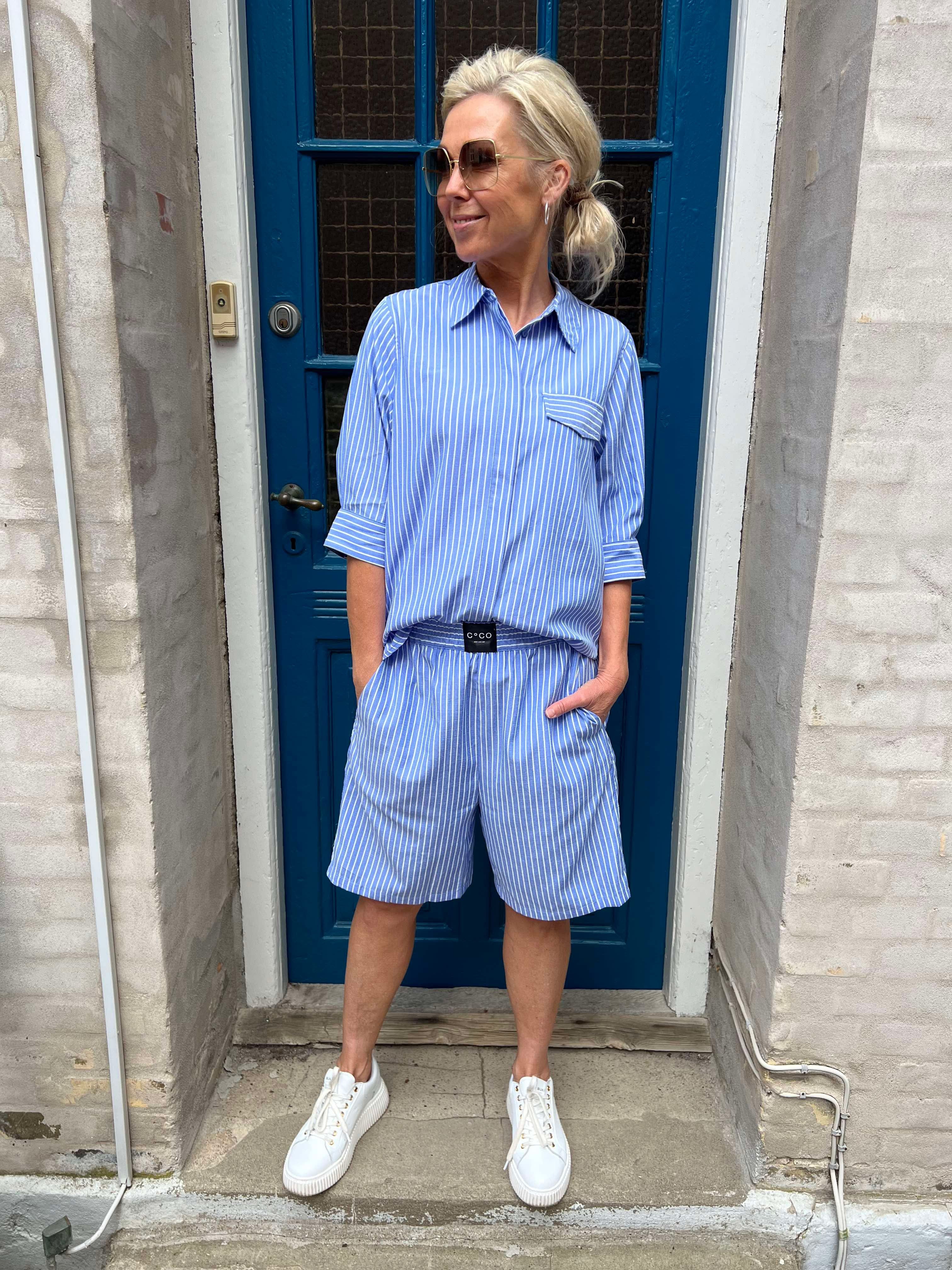 Tea Stripe Shirt Blue