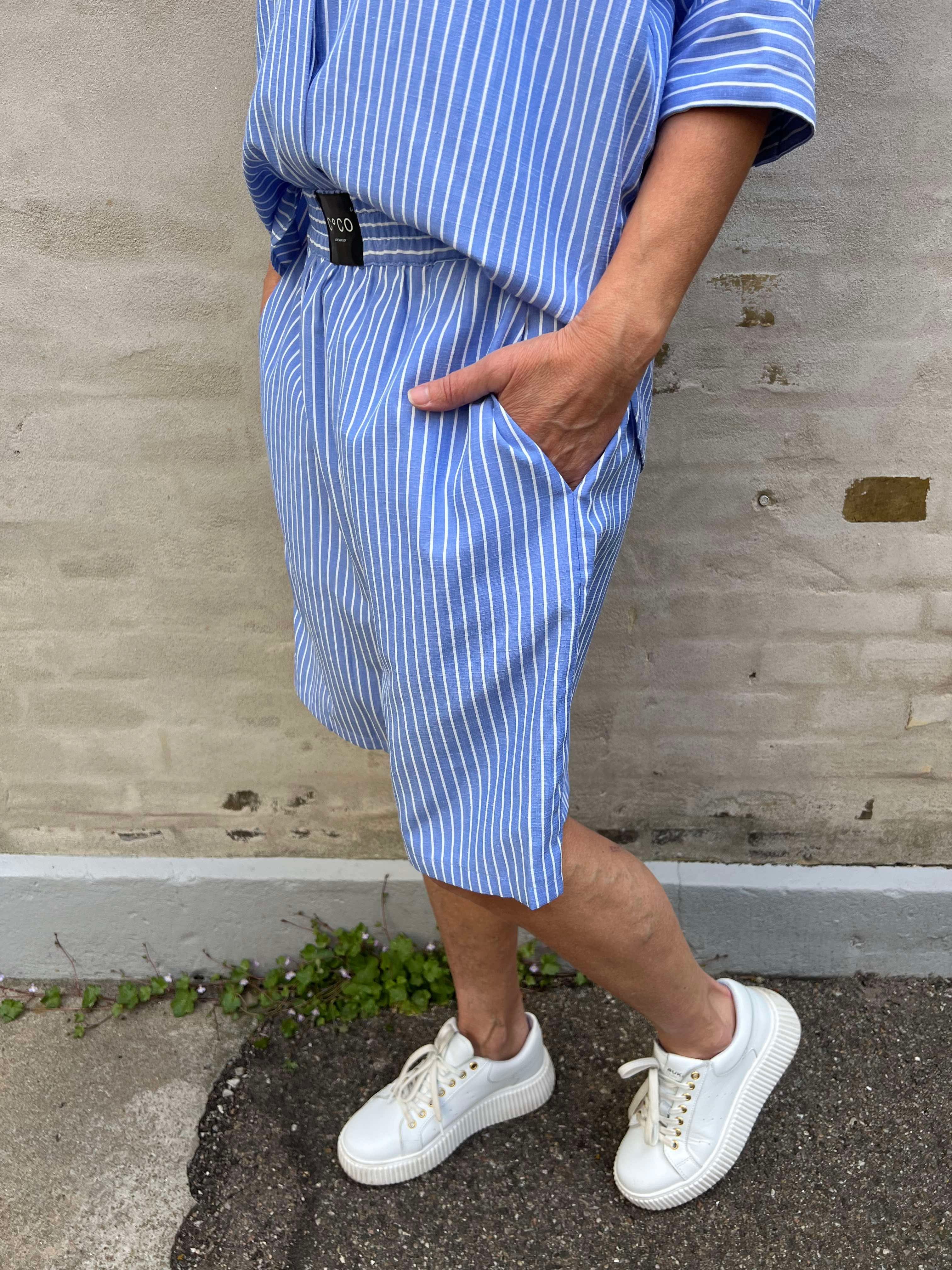 Tea Stripe Shorts Blue