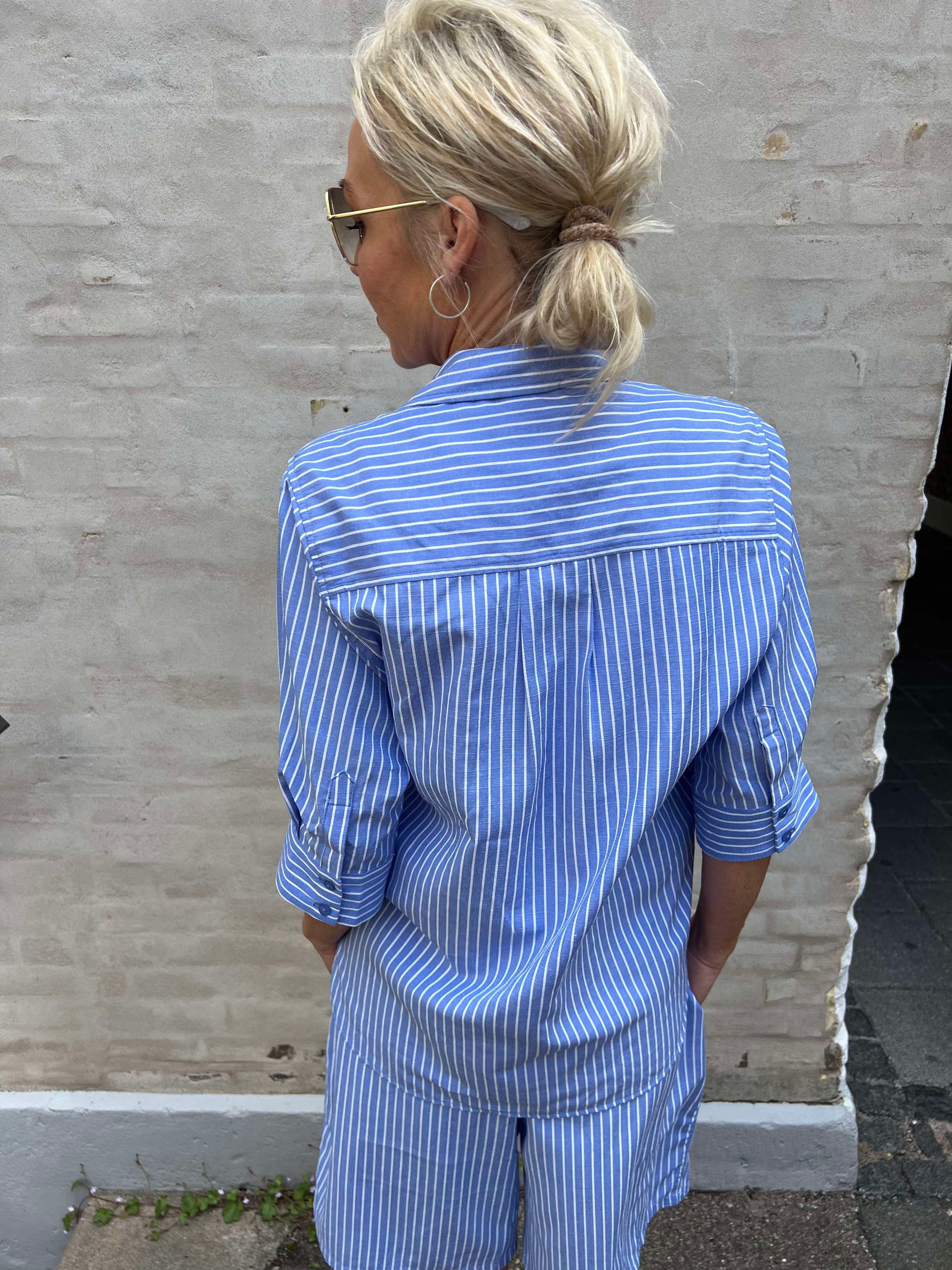Tea Stripe Shirt Blue