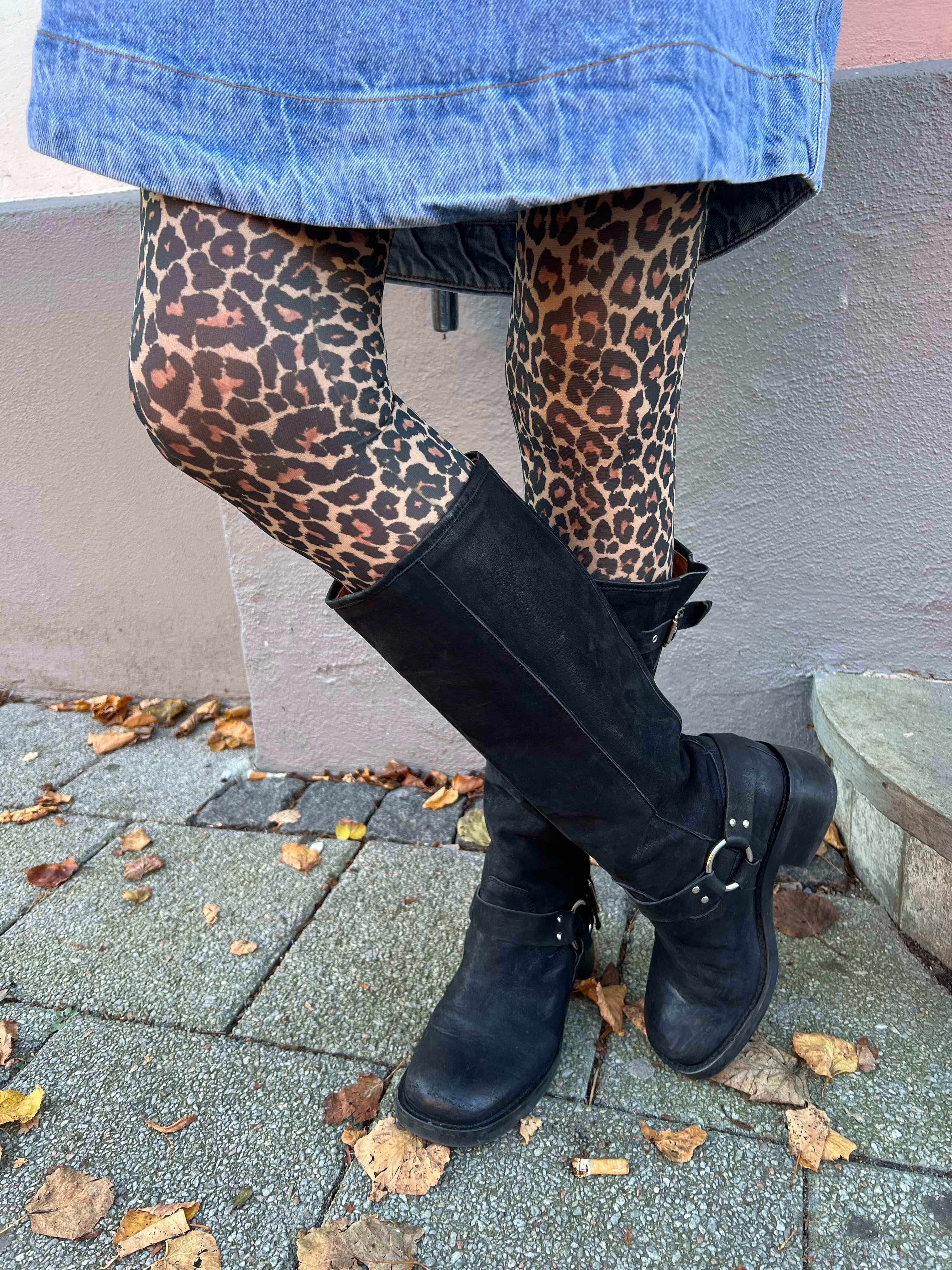 Alma tights - Natural leo