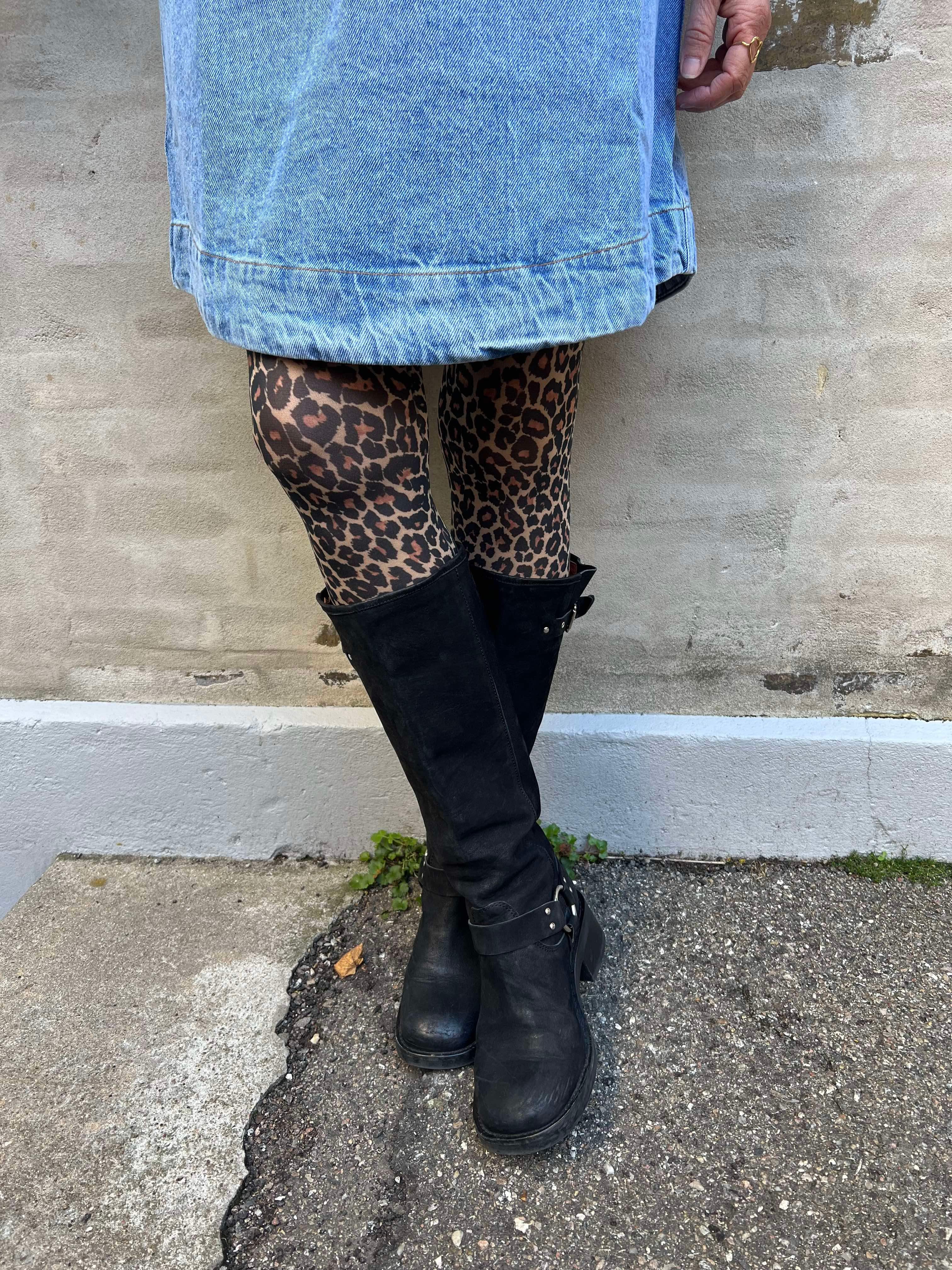 Alma tights - Natural leo