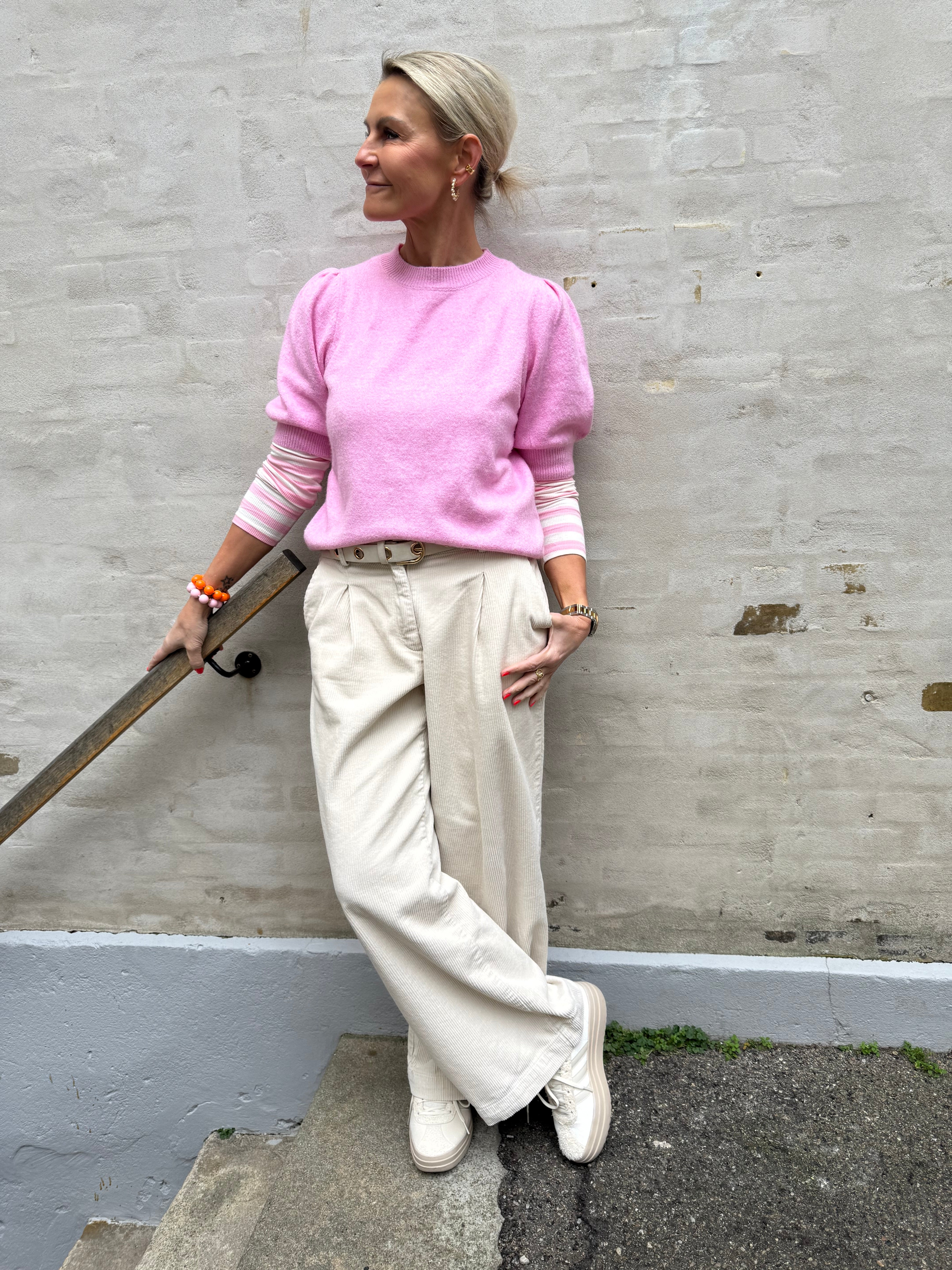 DOFFY O-NECK PULLOVER - Bonbon MELANGE