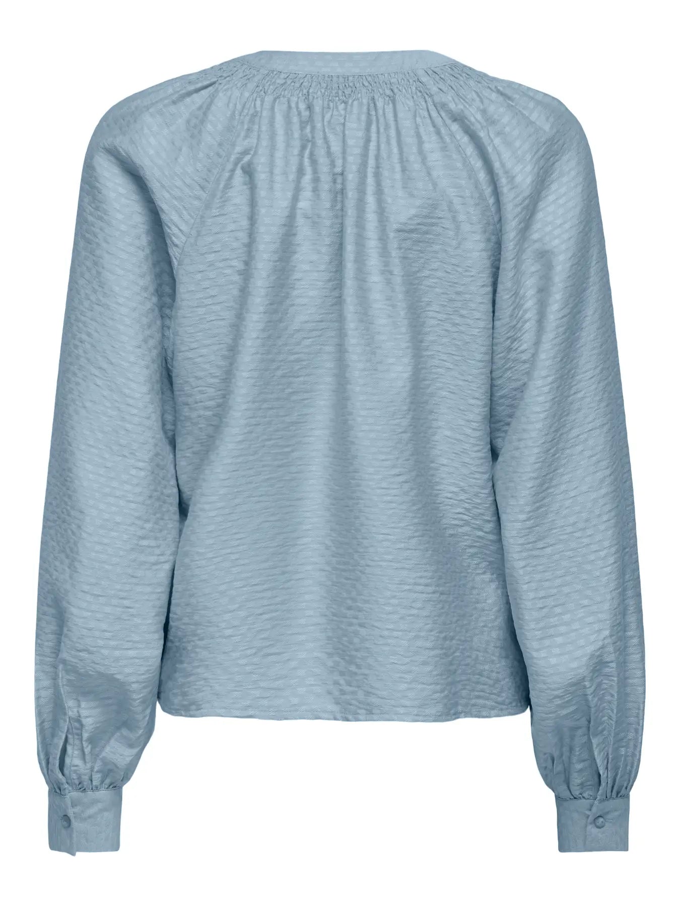LEAH STRING SHIRT - Cashmere Blue