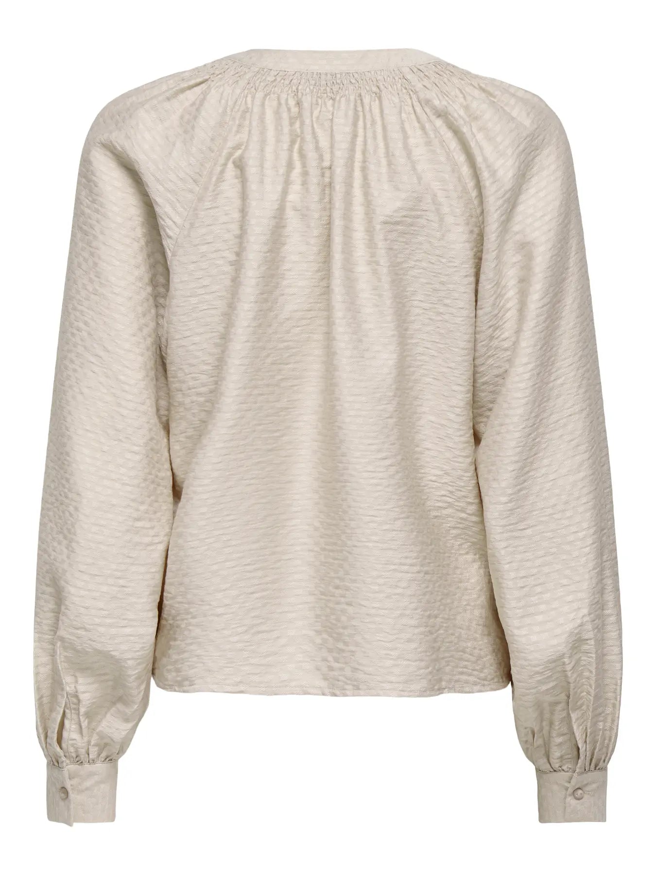 LEAH STRING SHIRT - Sandshell