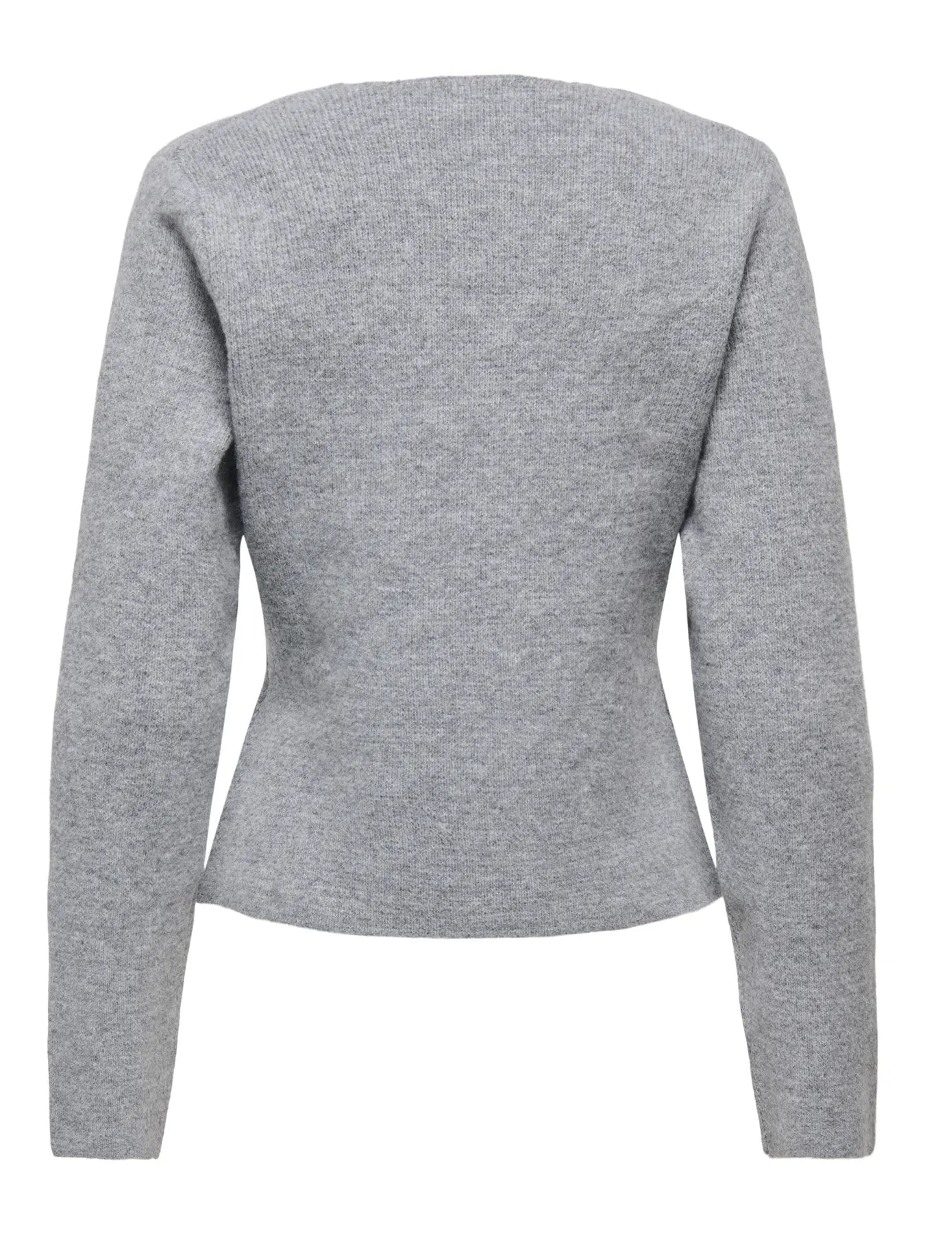 LEA LIFE L/S BUTTON CARDIGAN - Medium Grey Melange