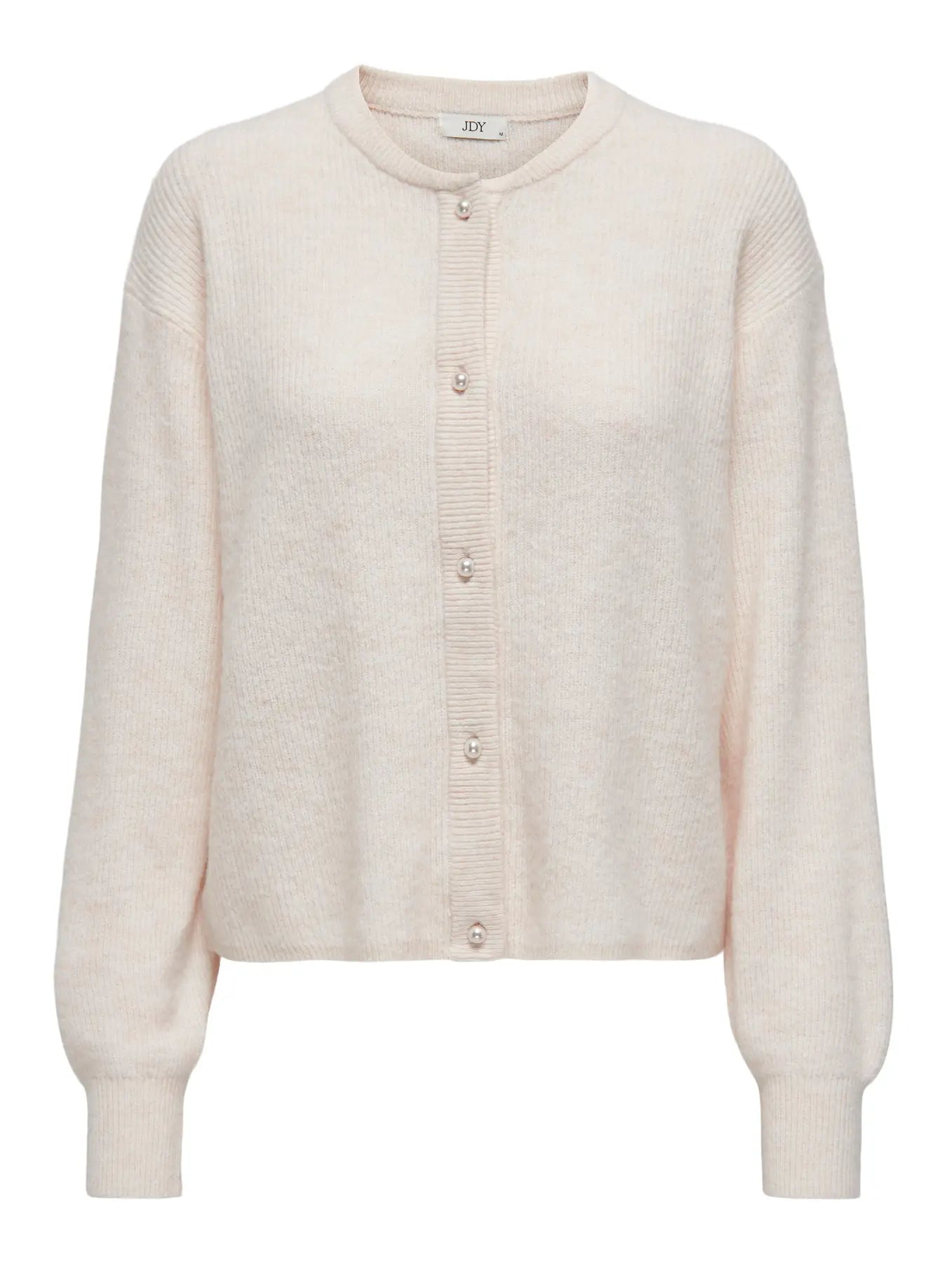 LUMI LIFE L/S BUTTON CARDIGAN - Birch MELANGE