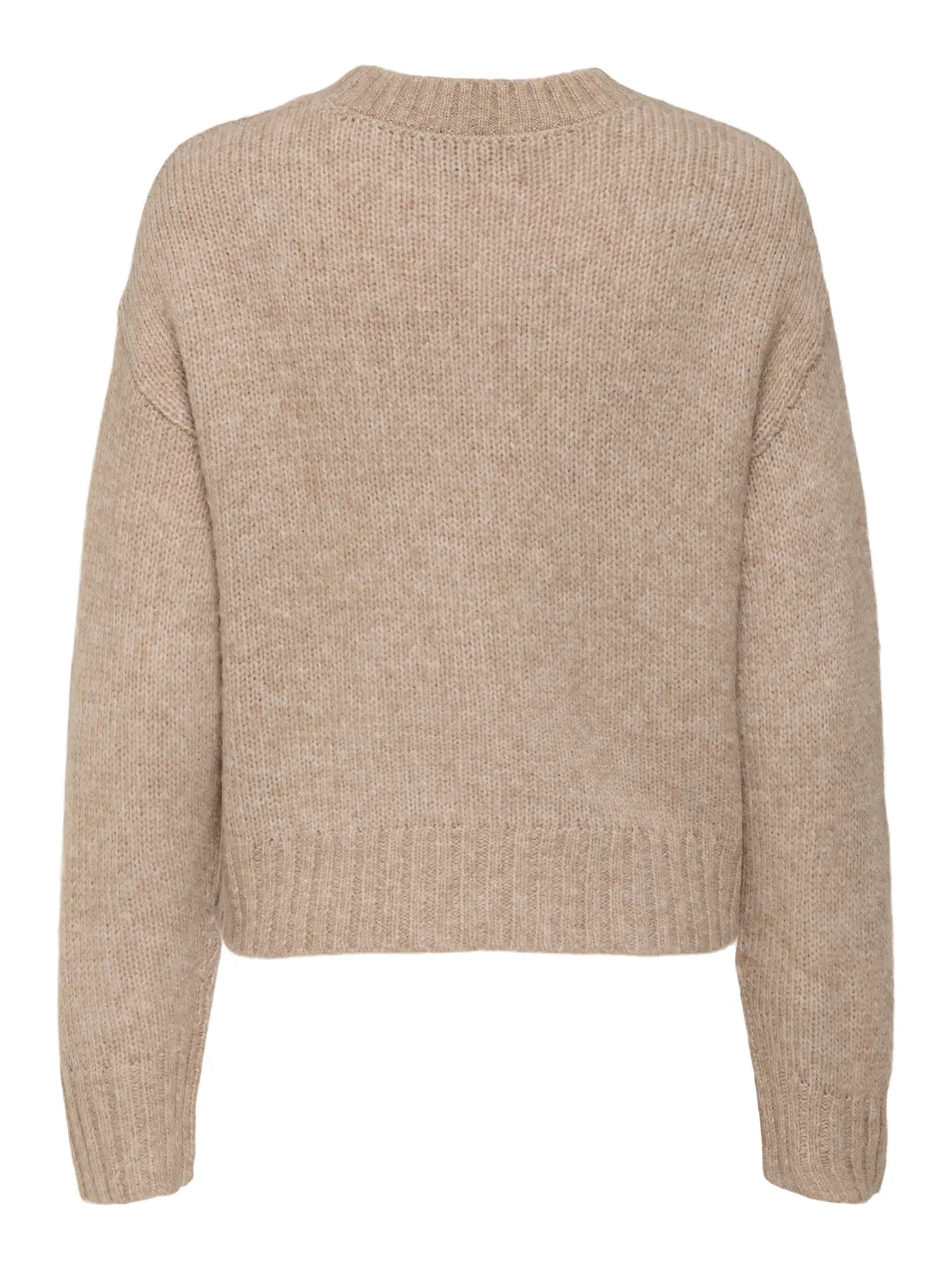 MALONE L/S O-NECK PULLOVER - Greige MELANGE