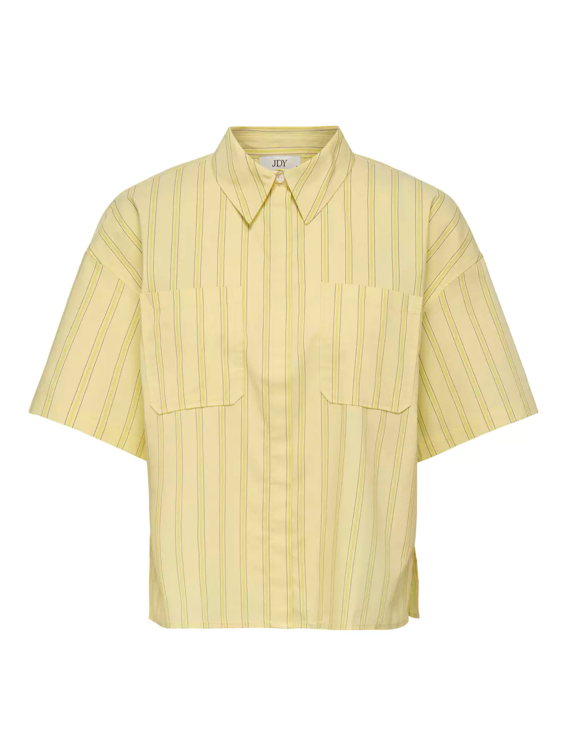 MIO 2/4 BOXY SHIRT - French Vanilla LEMON DROP & BLACK