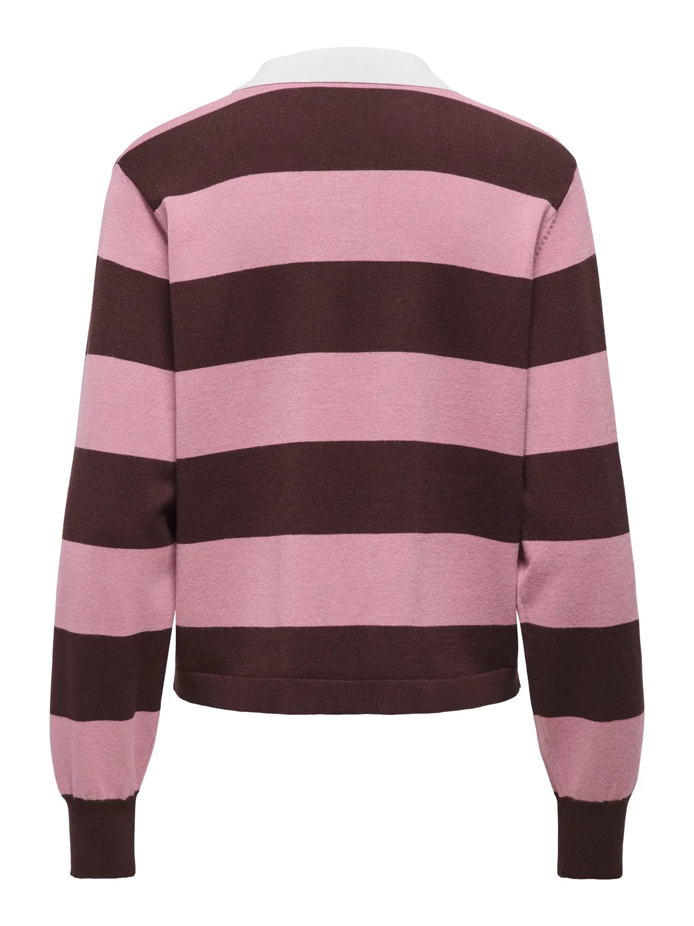 NAIMA LS POLO PULLOVER - Chicory Coffee W. lilas