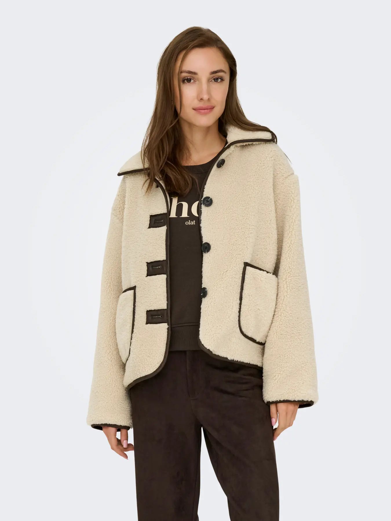 NOELLA LIFE TEDDY JACKET - Cement