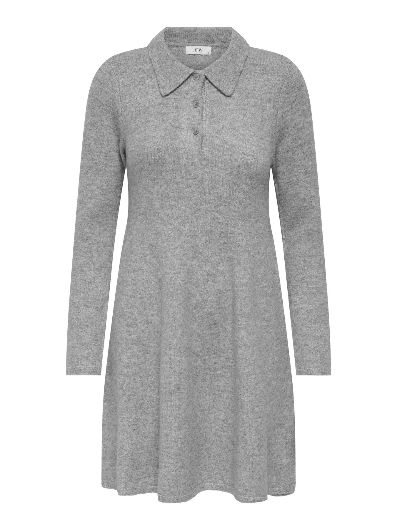 Rosemary Life L/S Collar Dress - Light Grey Melange