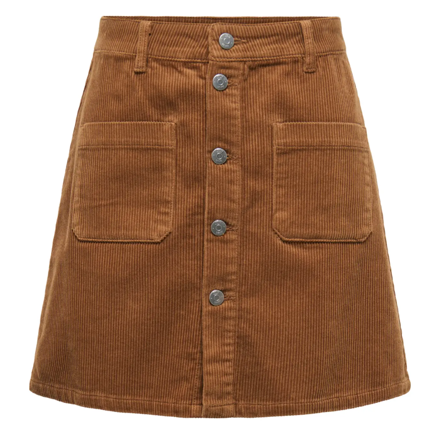 SHIRAZ CORDUROY SKIRT - Toffee