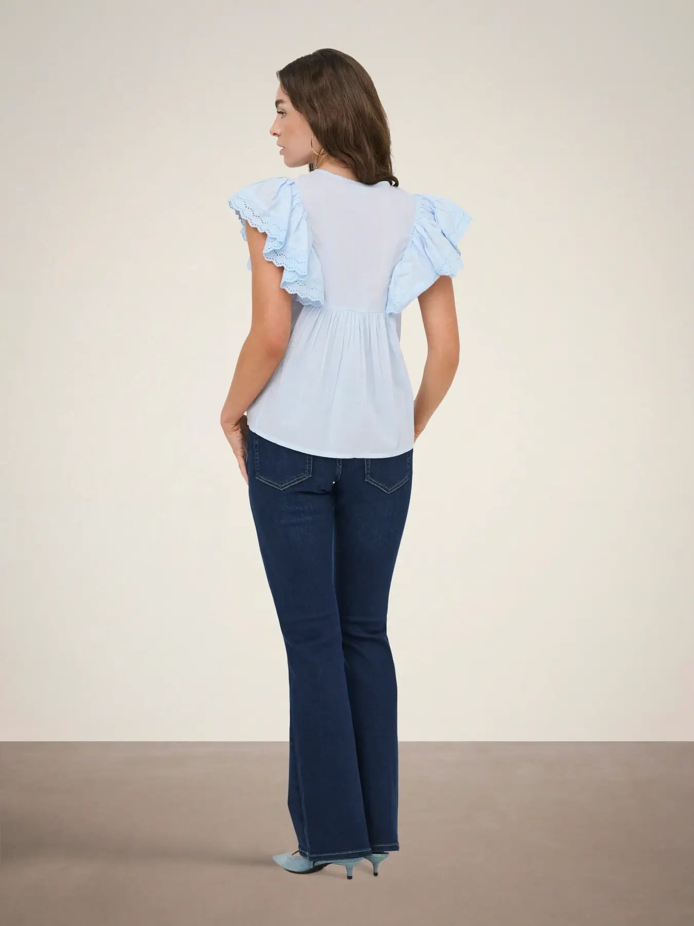 SIGGA SS TOP WVN - Cashmere Blue