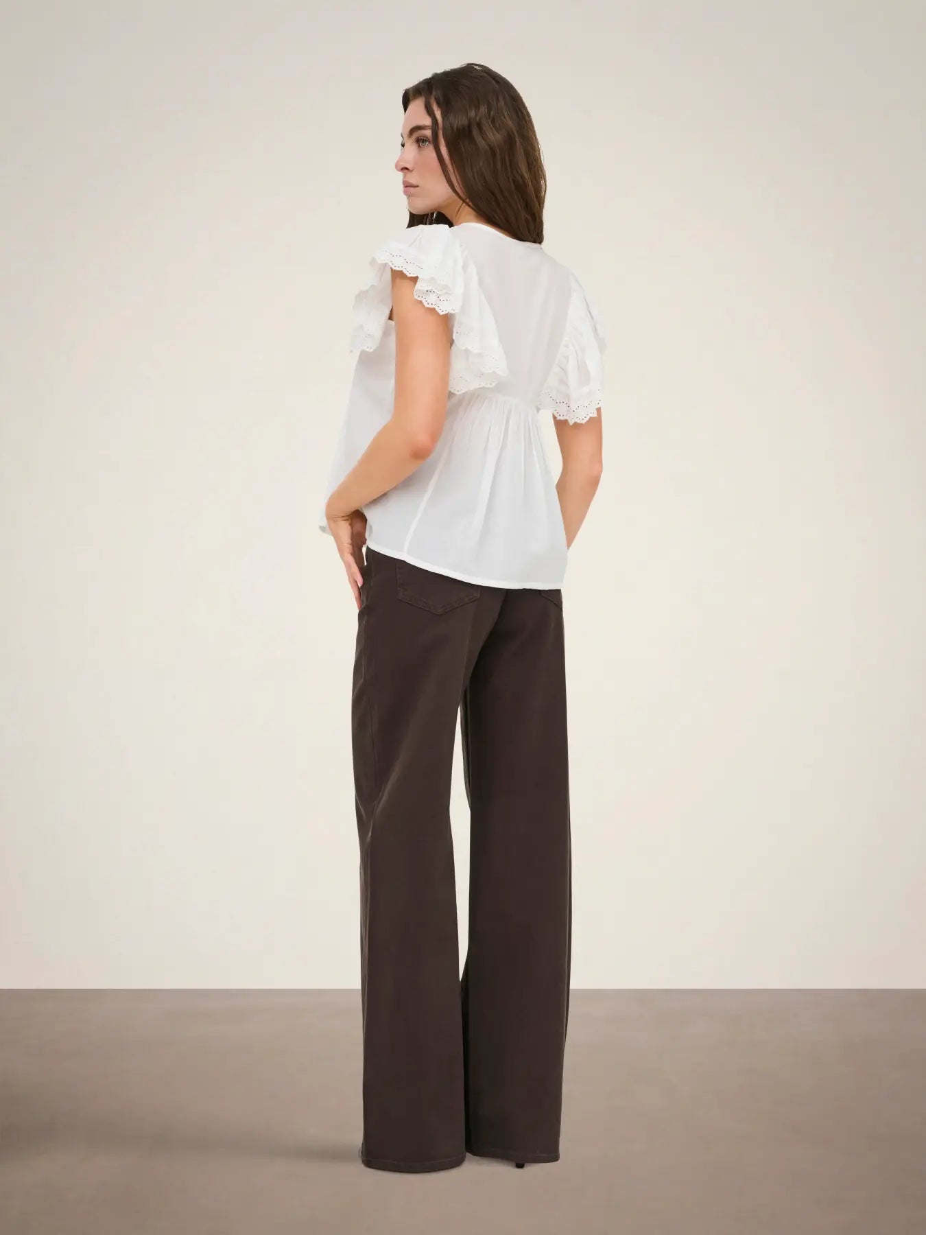 SIGGA S/S TOP WVN - Cloud Dancer