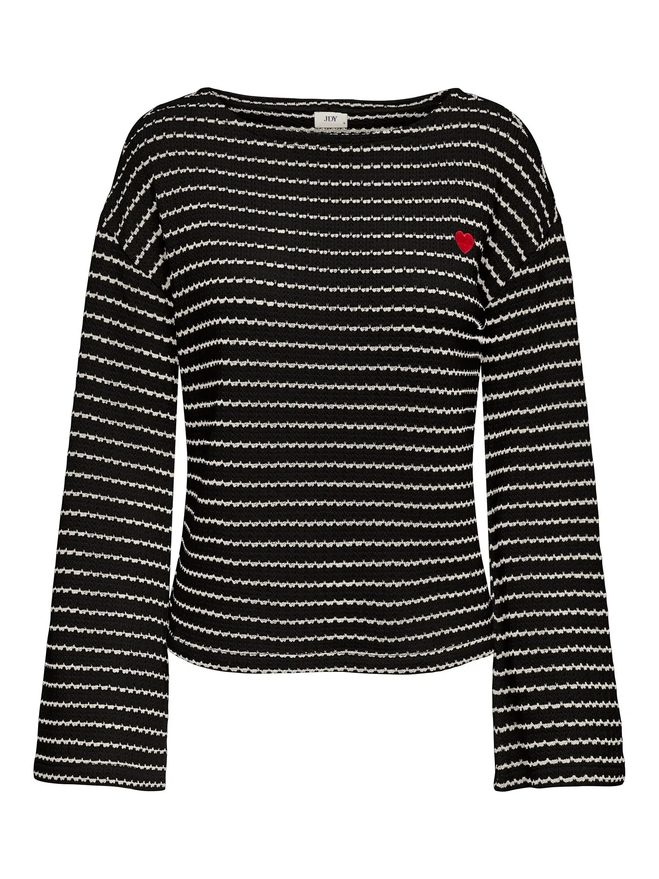 THEA LS BOATNECK TOP - Black Iris BIRCH + BS HEART