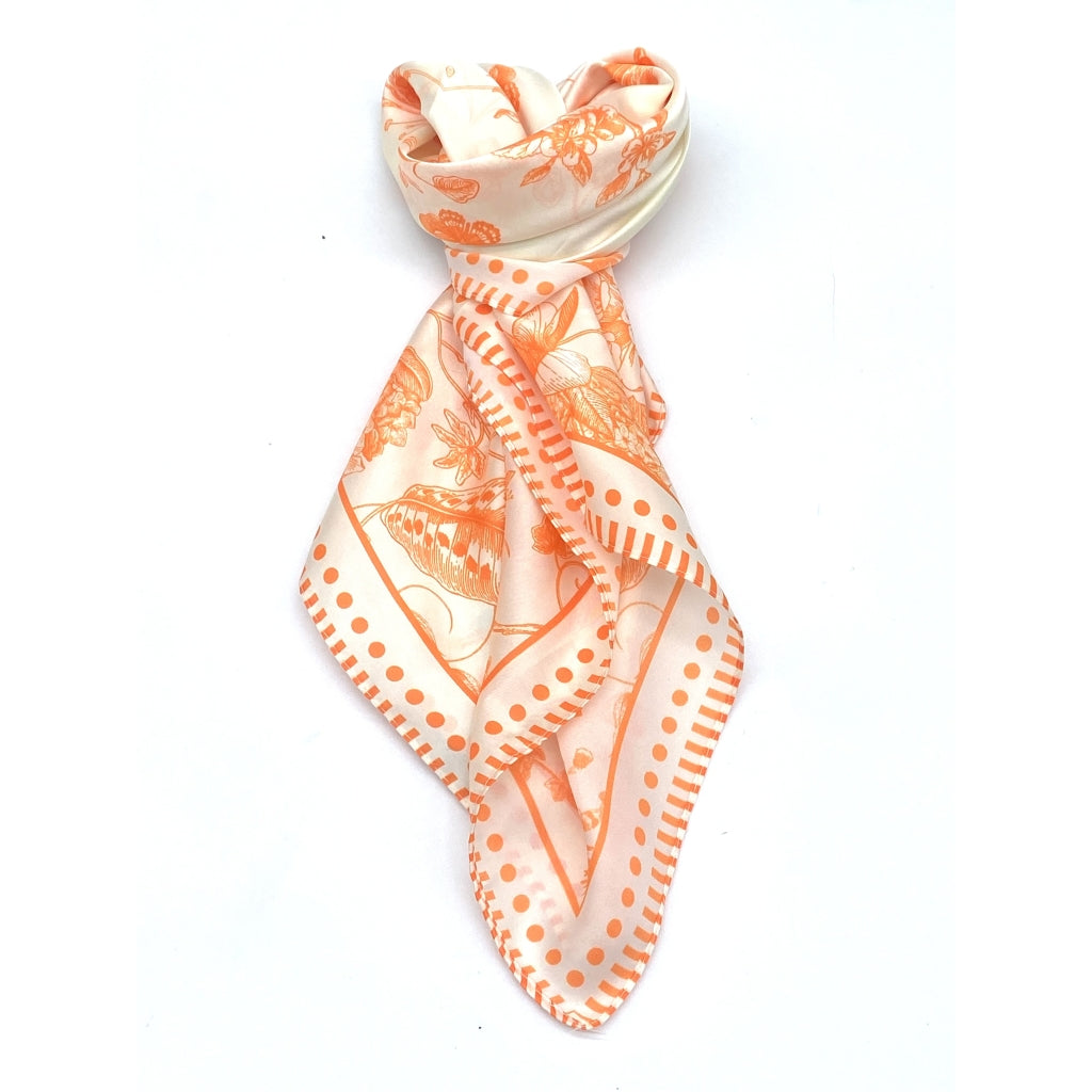 Small Bird Scarf - Printed Orange