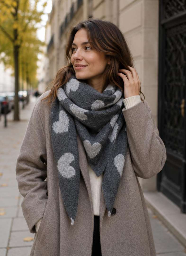 Triangle Scarf - Grey