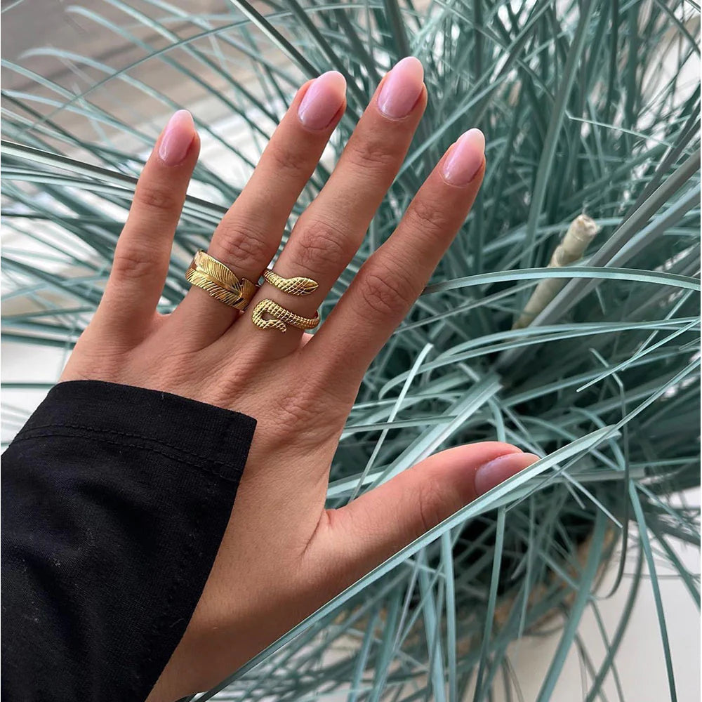 Leafy Ring - 18 karat guldbelagt