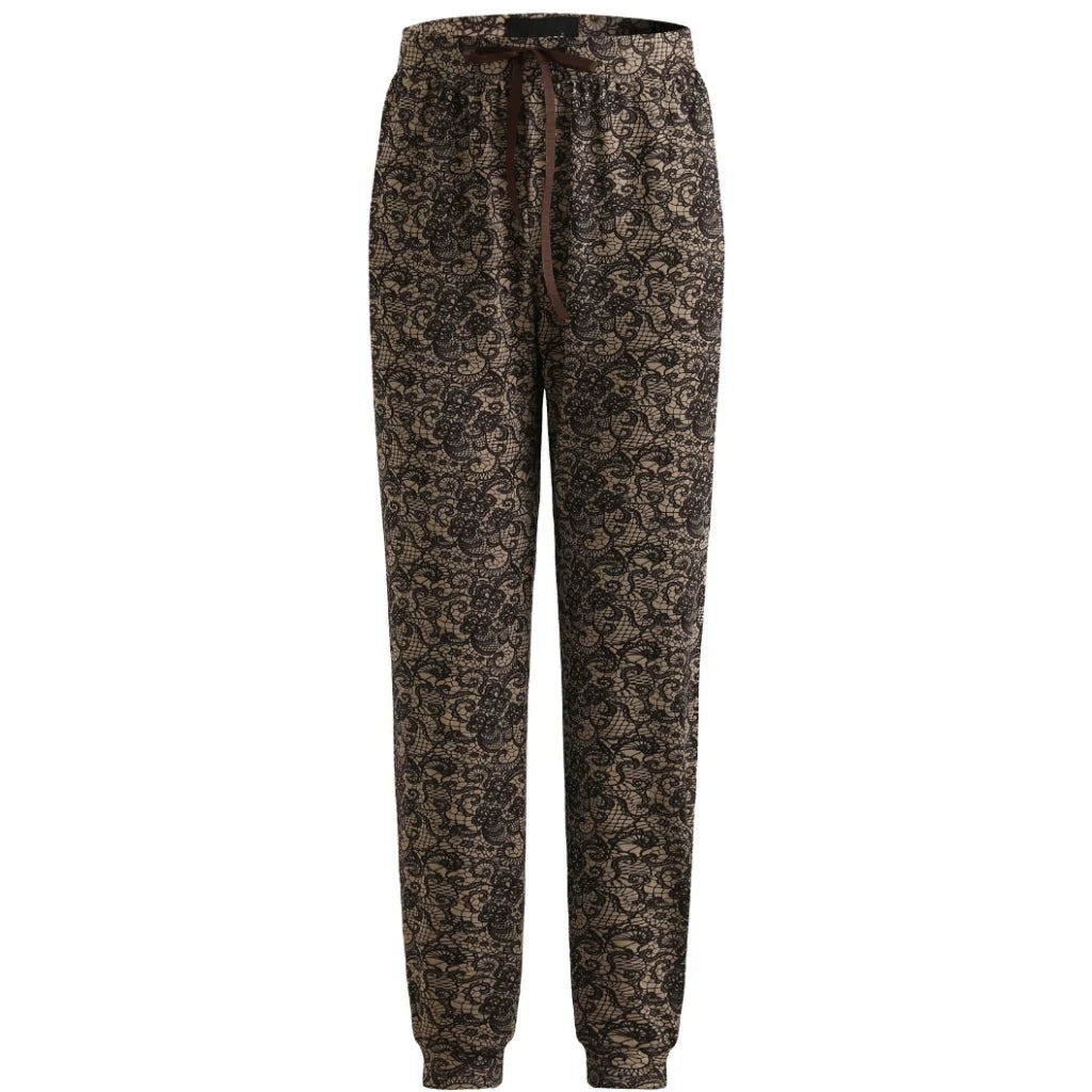 Alma Pants - Mocca Brown Lace