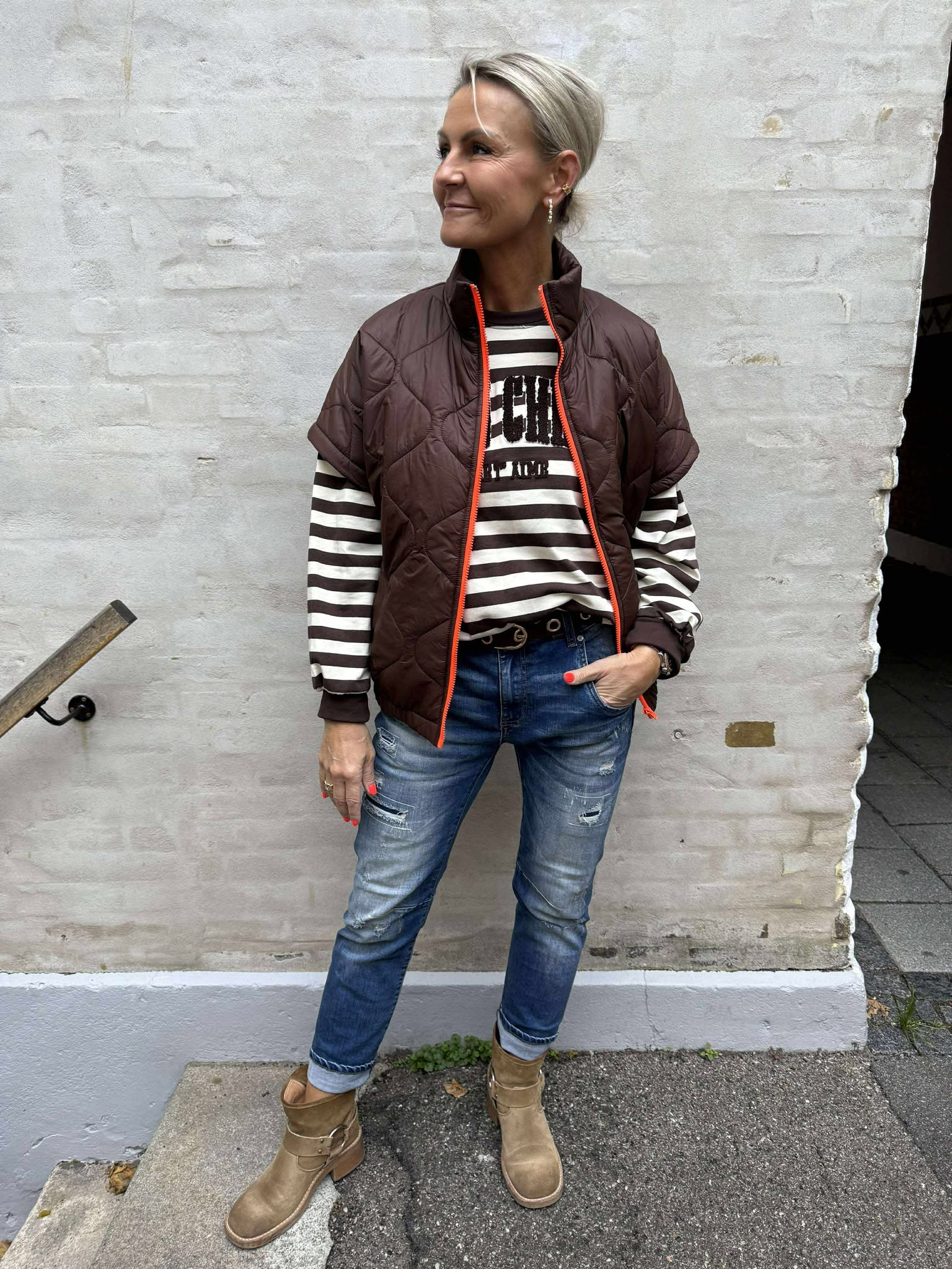 Bianca Vest - Brown Coral