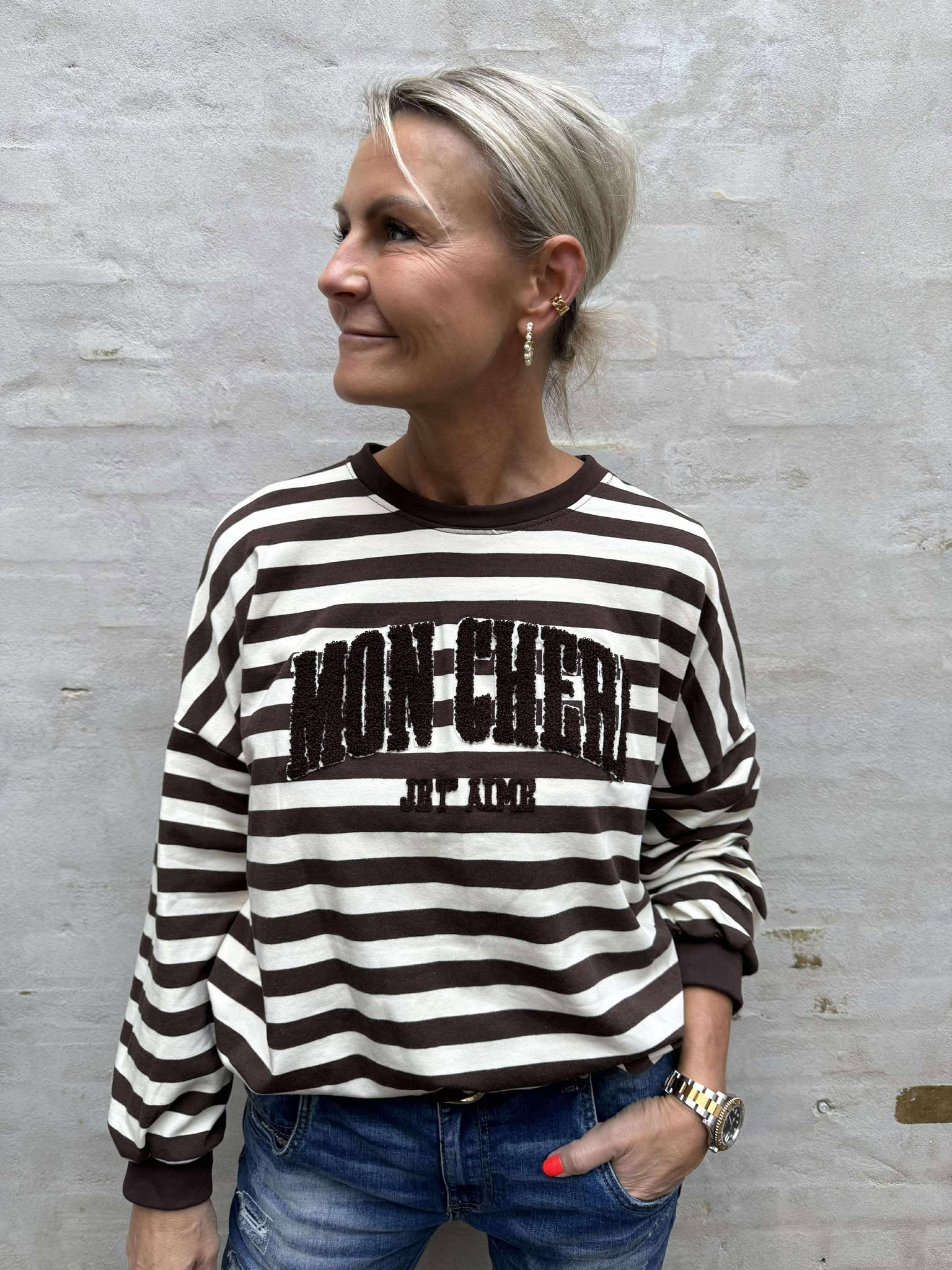 Mon Cheri Sweat - Brown Beige