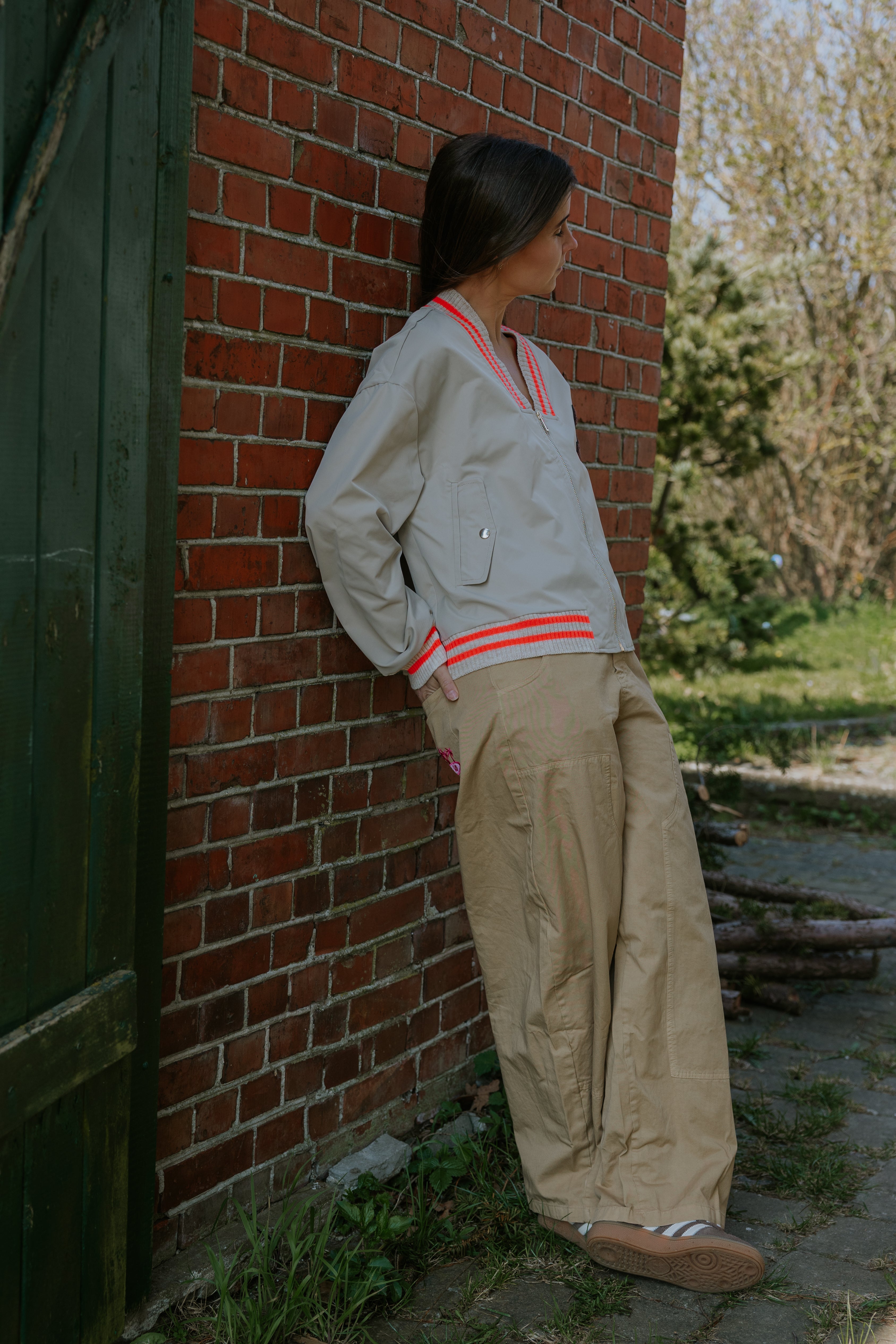 Sandy Bomber Jacket - Beige