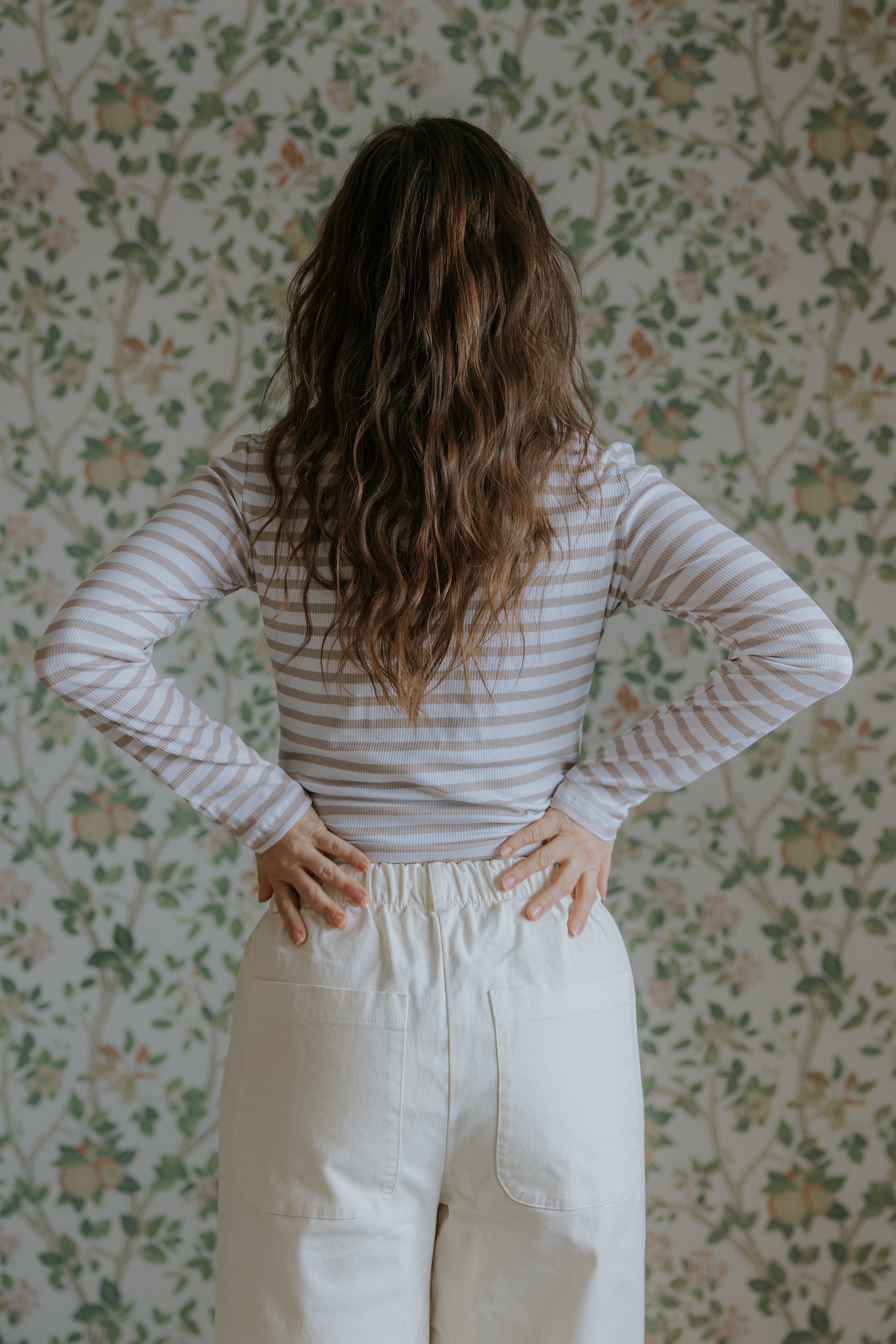 Everyday Stripes Blouse - Beige