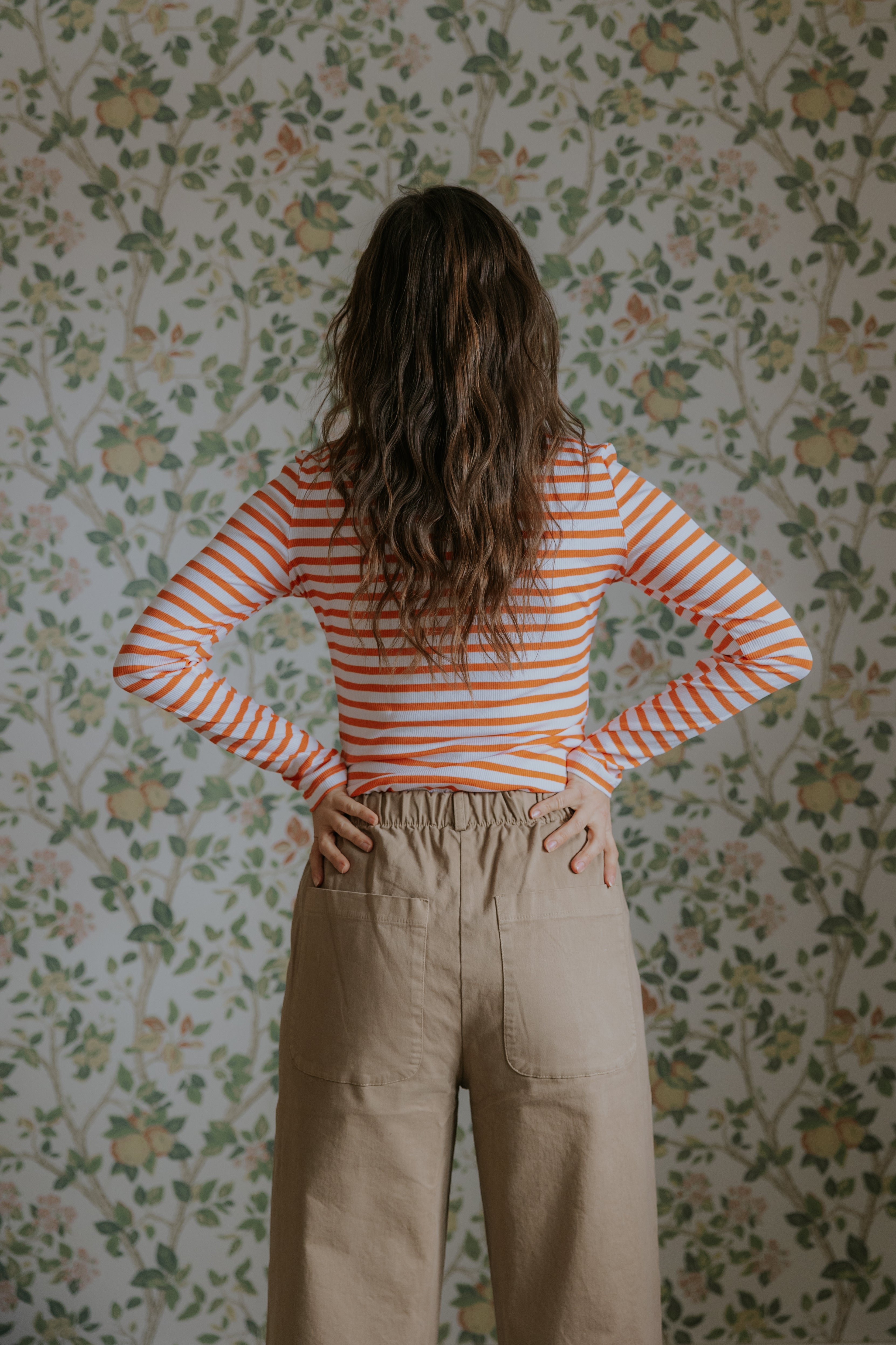 Everyday Stripes Blouse - Orange