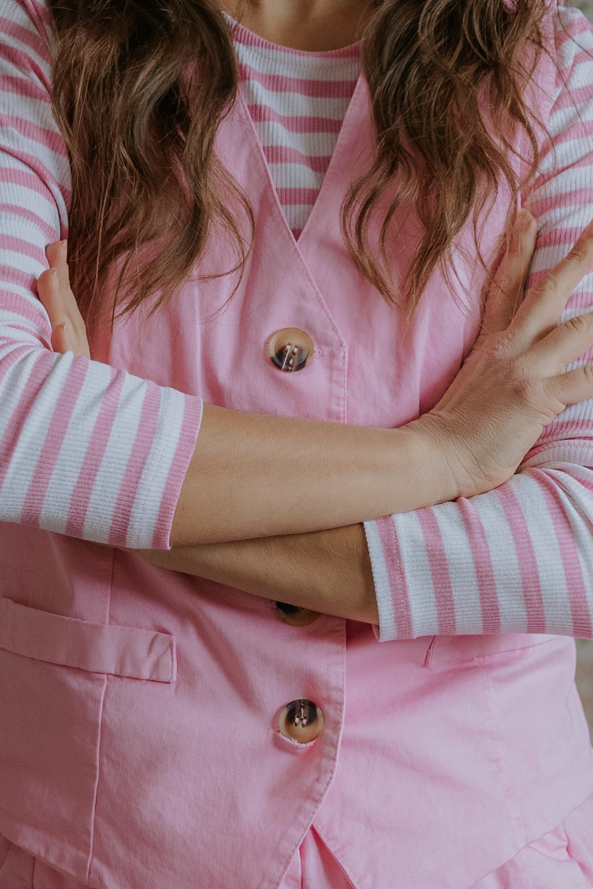 Everyday Stripes Blus - Bubblegum