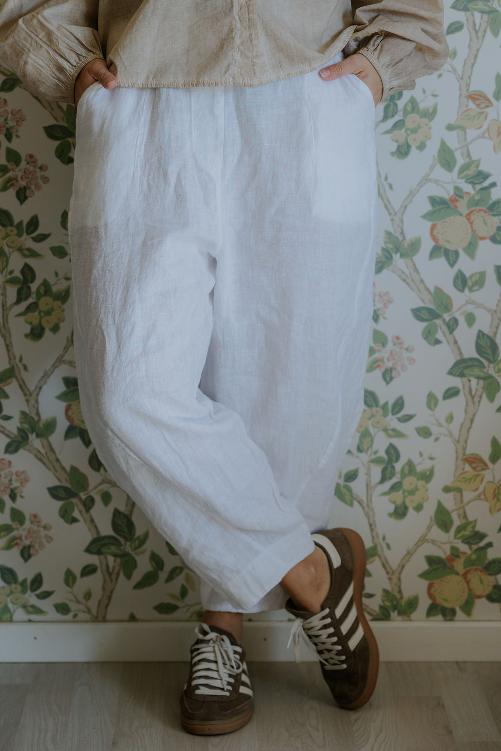 Vera Linen Pants - Optical White