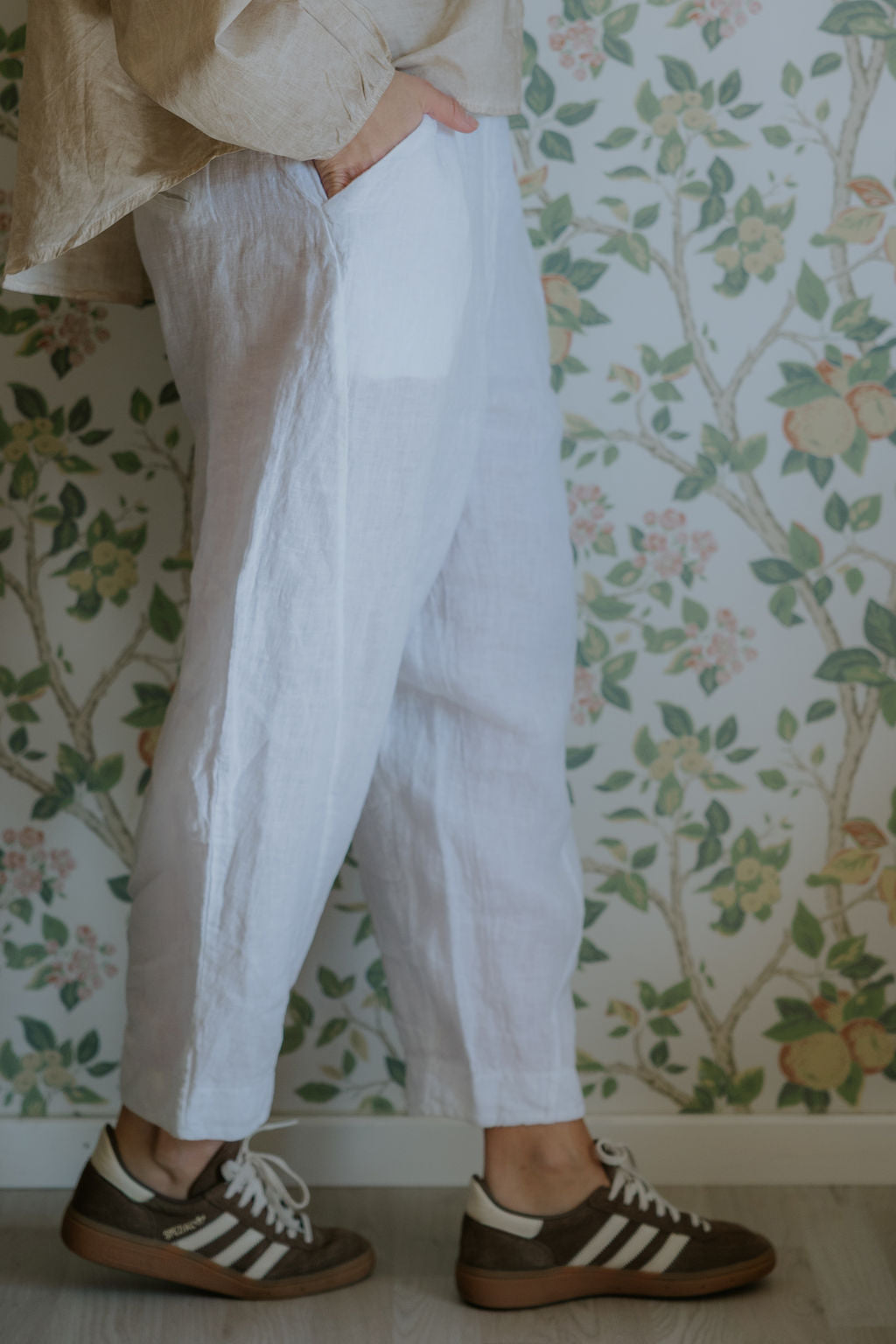 Vera Linen Pants - Optical White