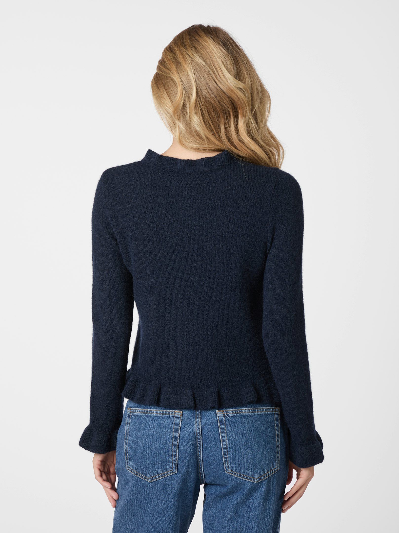Elowen Knit Blouse - Navy