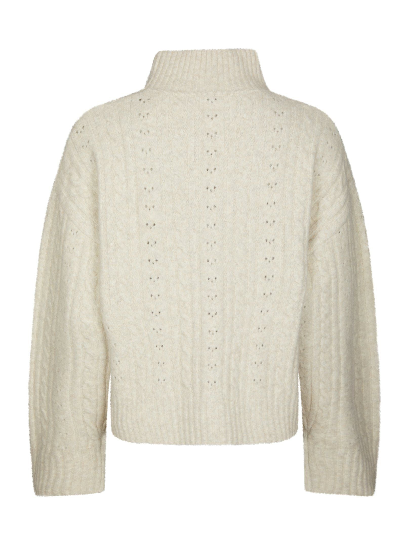 Anda Cable Knit Blouse - Ivory