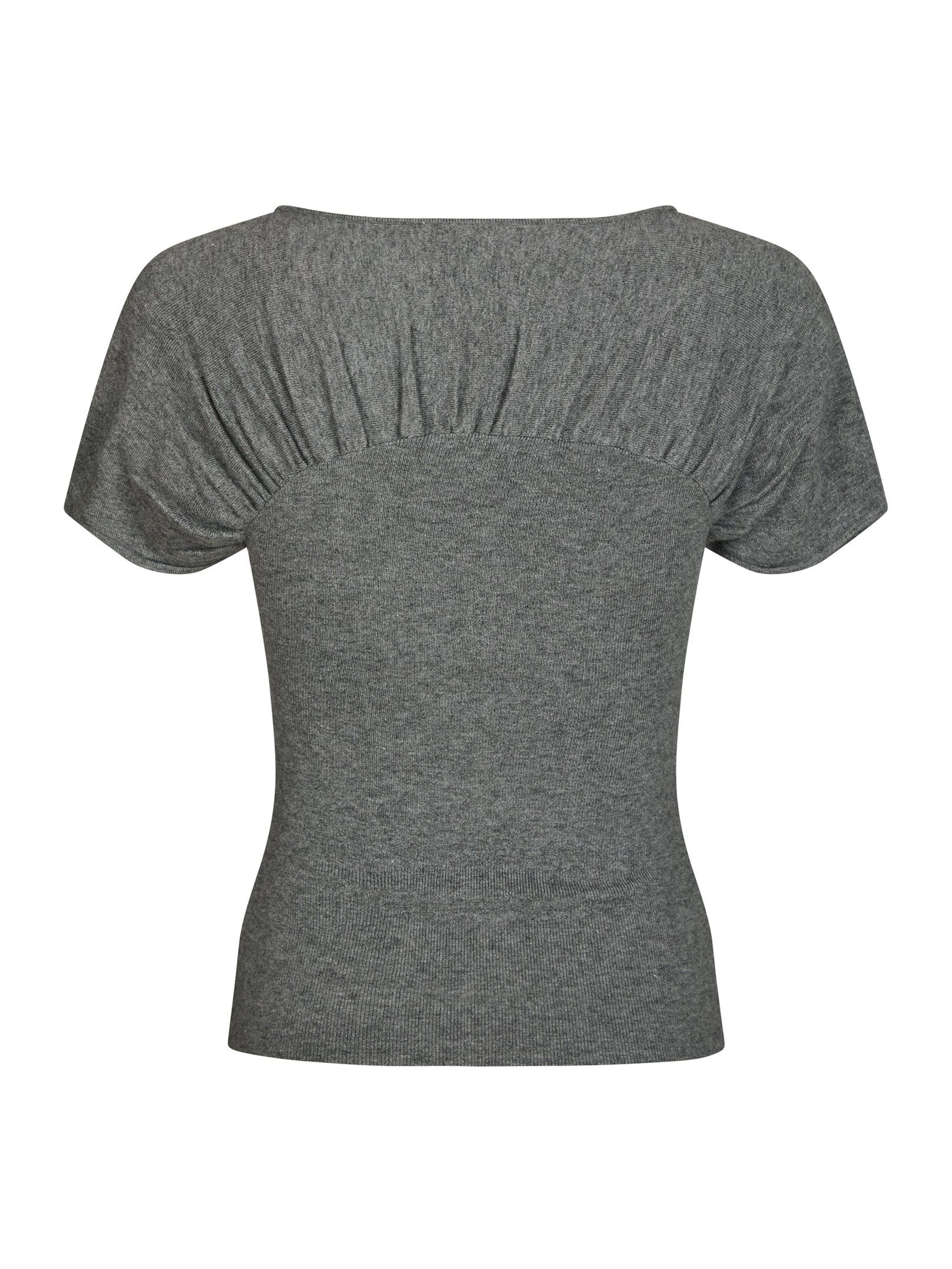 Anthea Knit Top - Dark Grey Melange