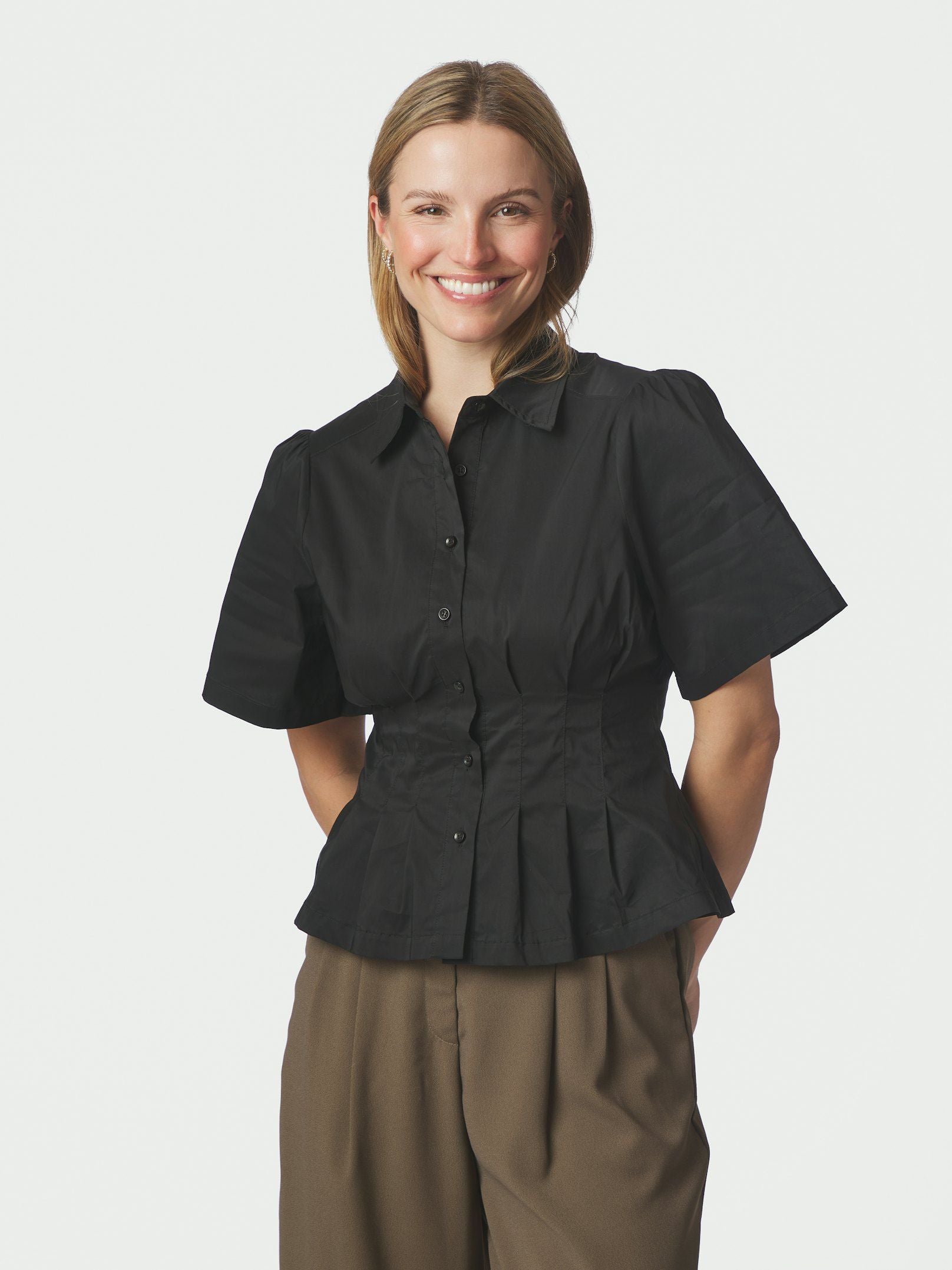 Balara Poplin Shirt - Black